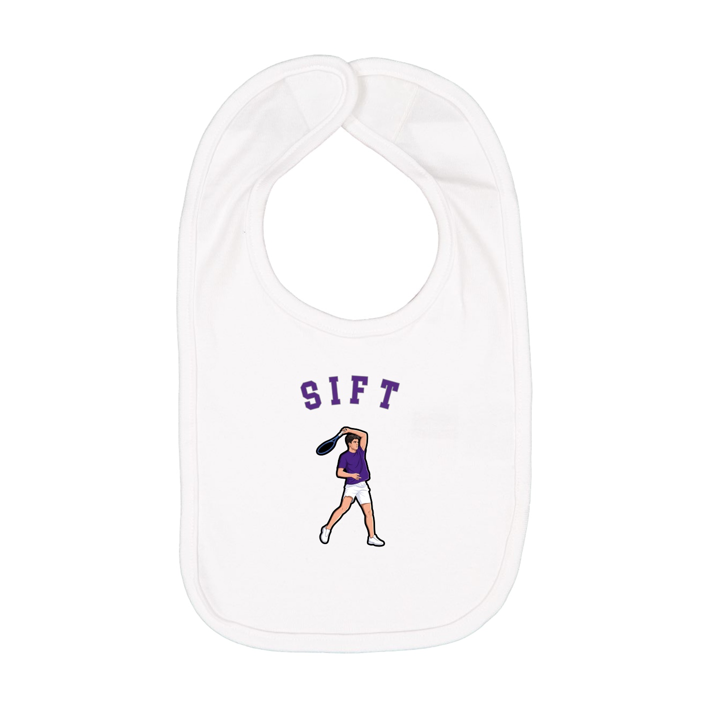 Infant Bib — Shirsey Arch in White