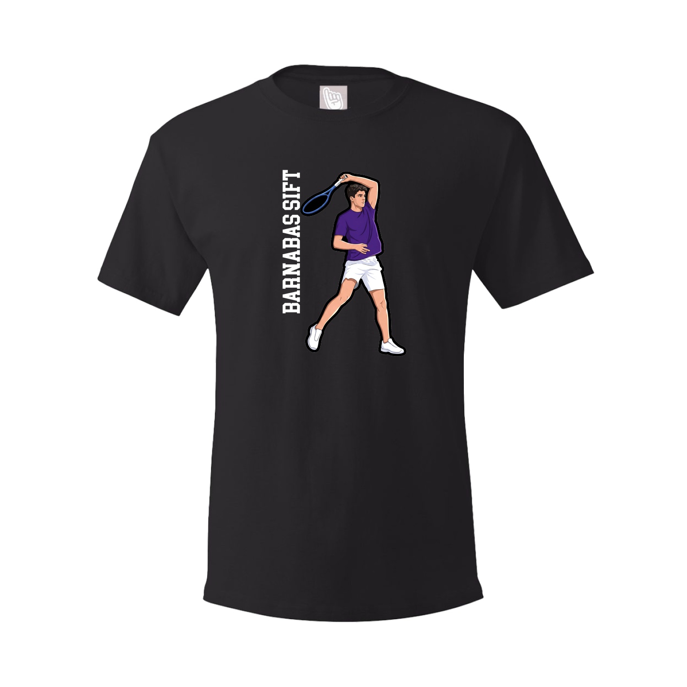 Tee — Name Vertical in Black