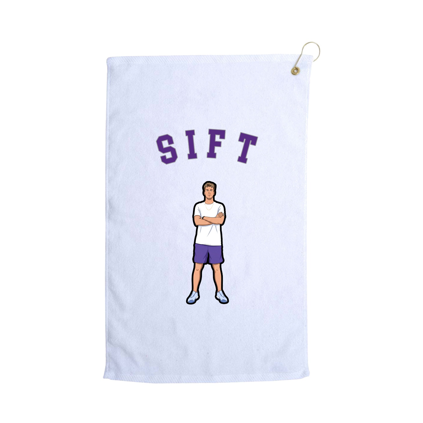 Golf Towel — Shirsey Arch in White