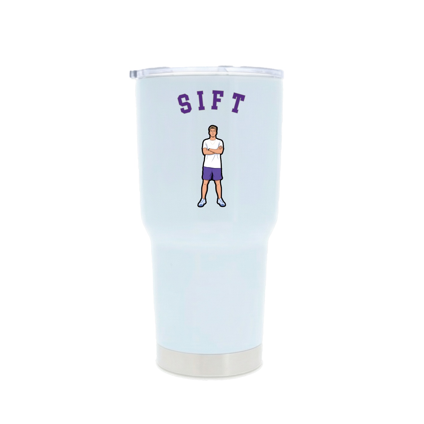 30oz Stainless Steel Tumbler — Shirsey Arch in White