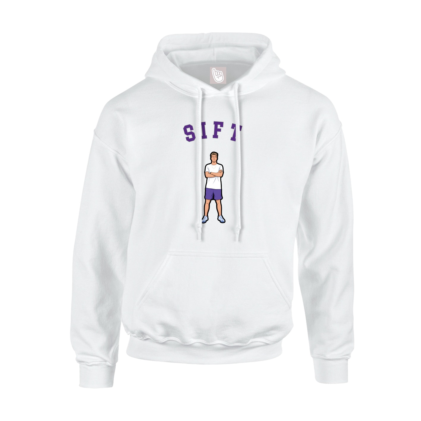 Youth Hoodie — Shirsey Arch in White