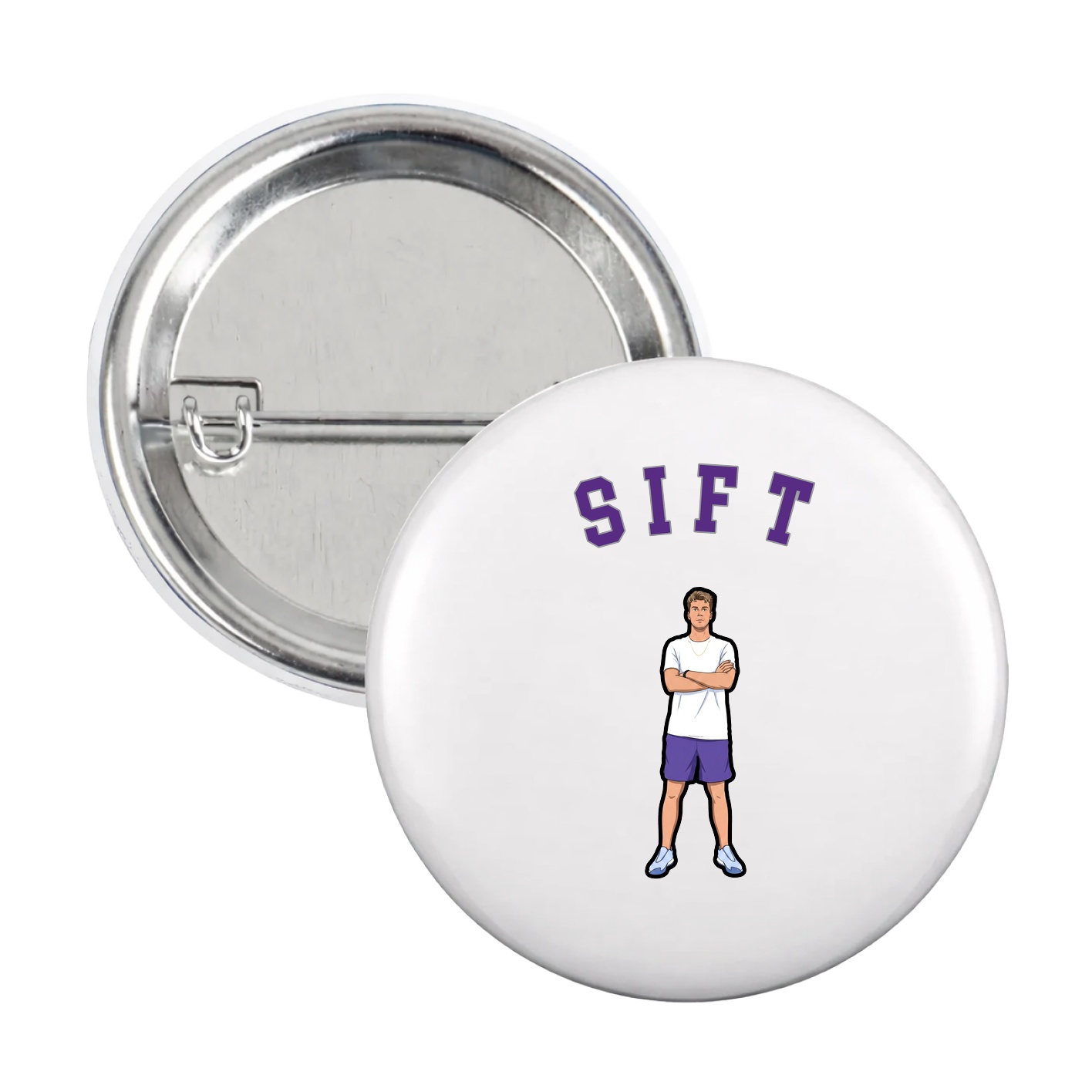 Game Day Button — Shirsey Arch in White