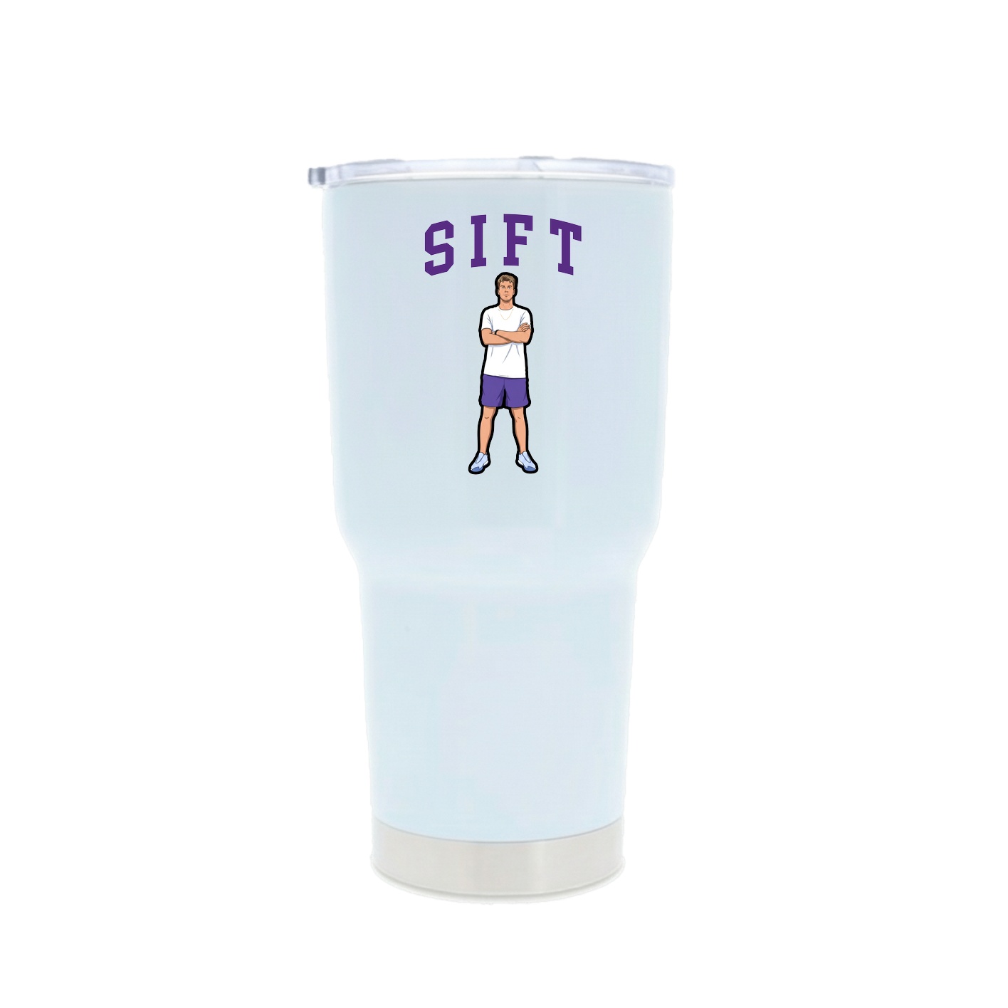 30oz Stainless Steel Tumbler — Shirsey in White