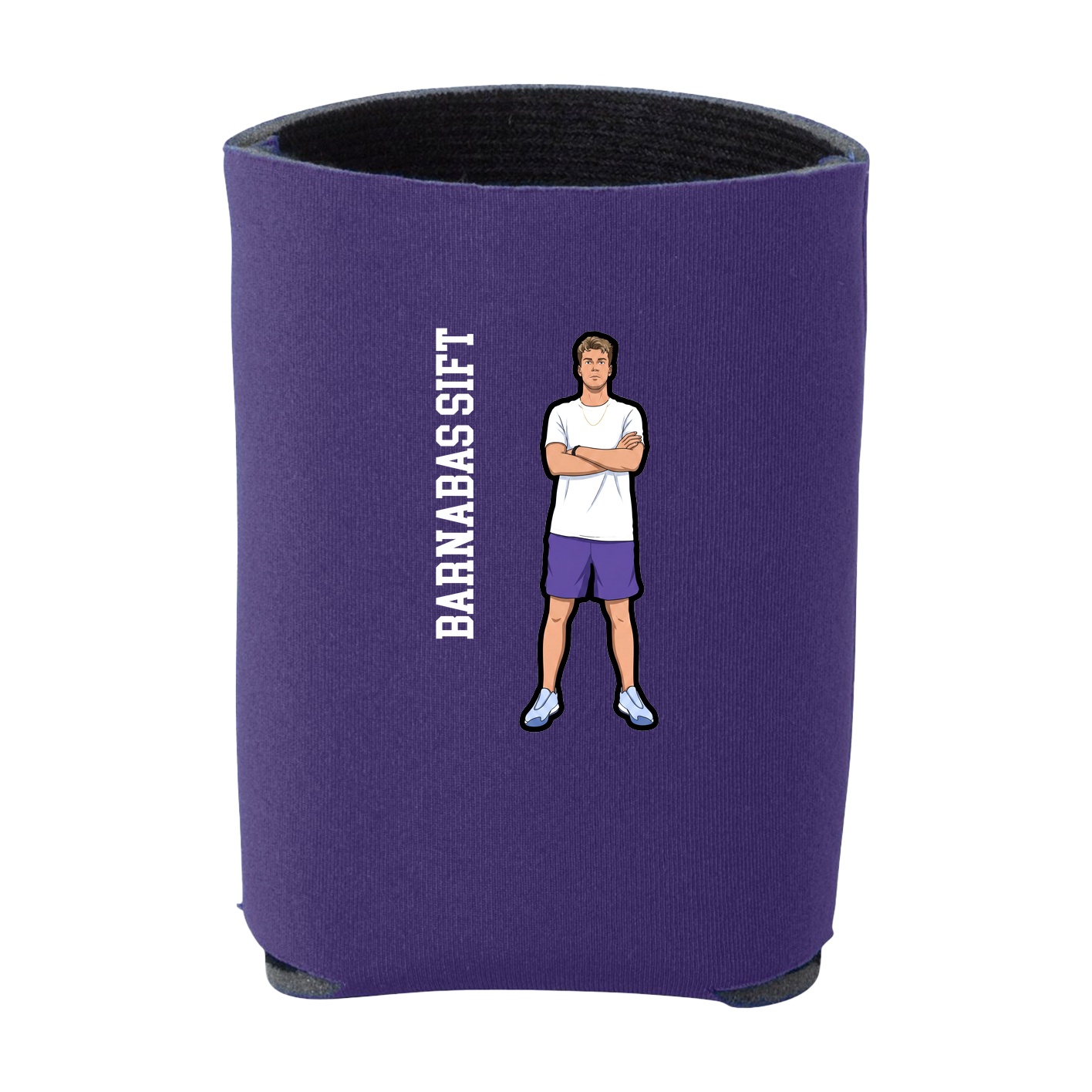Can Holder — Name Vertical in Purple