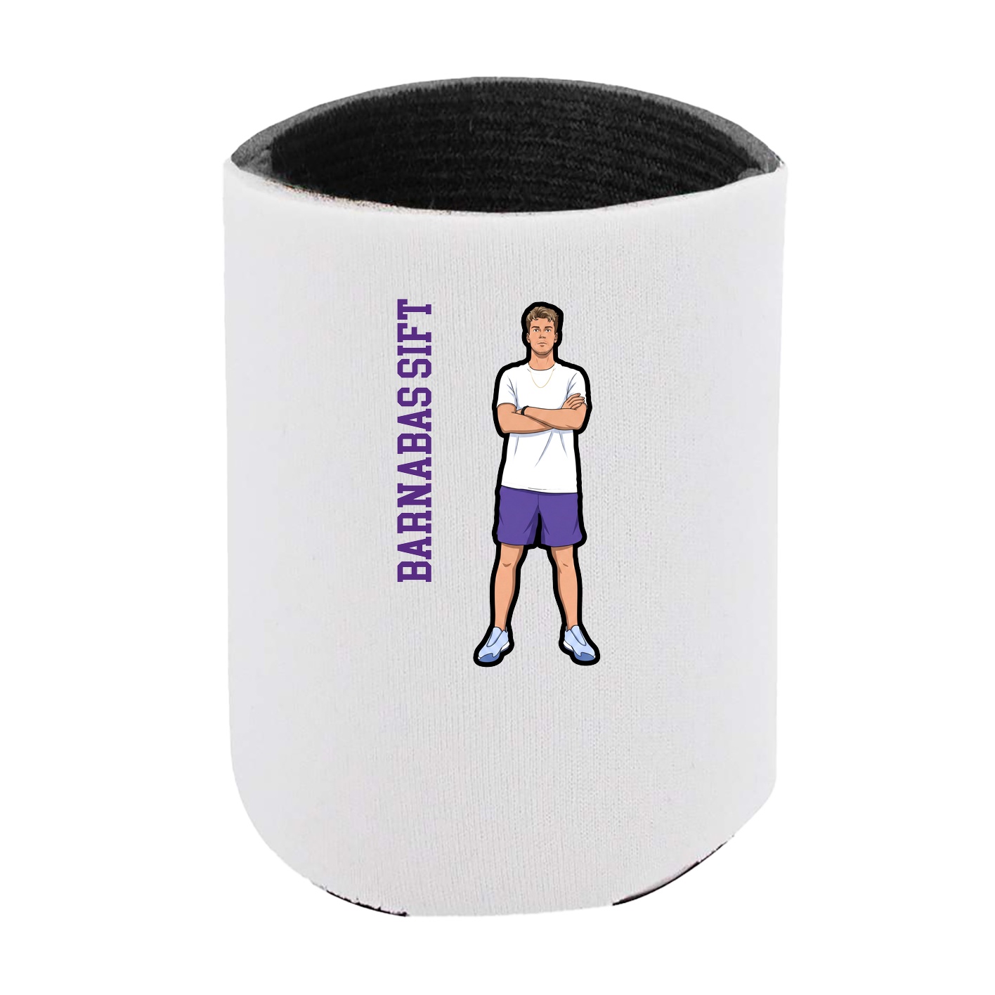 Can Holder — Name Vertical in White