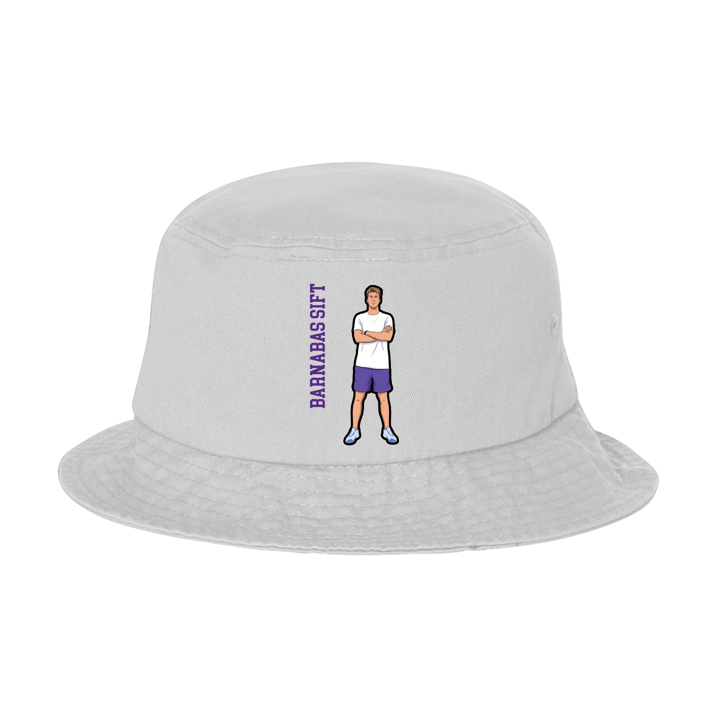Bucket Cap — Name Vertical in White