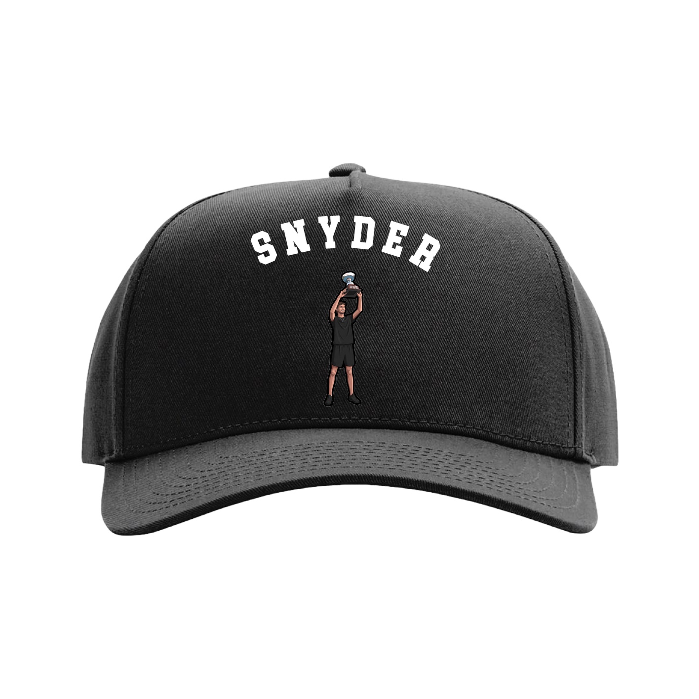 Full Fabric Five-Panel Champ Cap — Shirsey Arch in Black