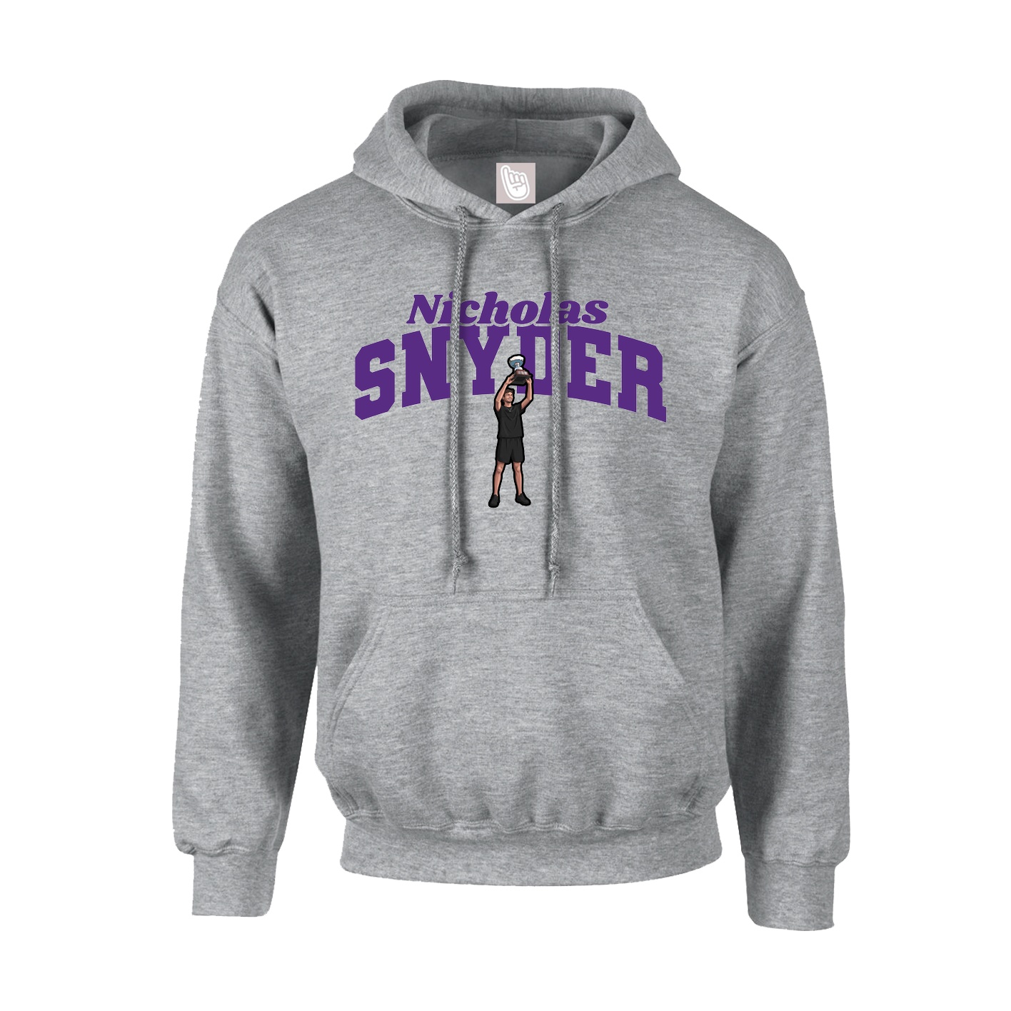 Youth Hoodie — Signature Arch in Grey