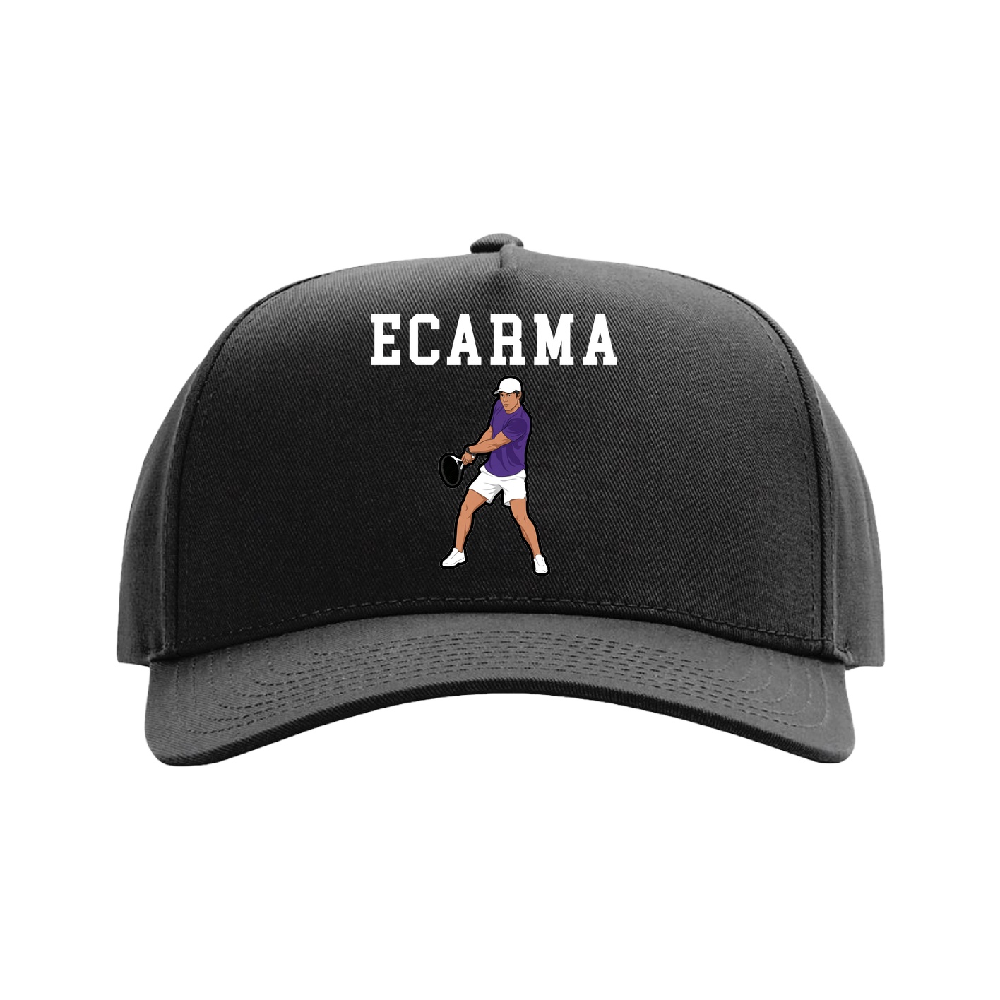Full Fabric Five-Panel Champ Cap — Shirsey in Black