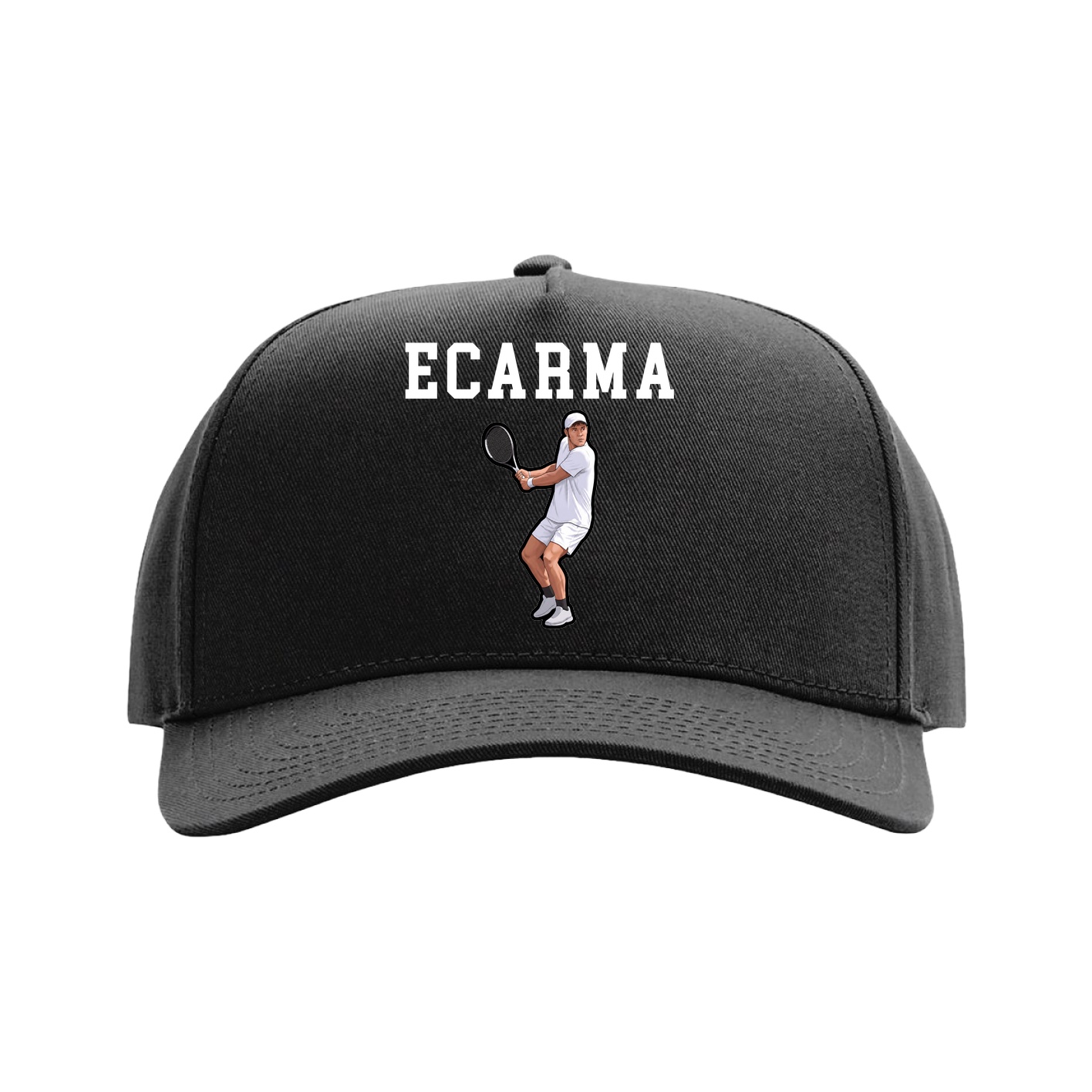 Full Fabric Five-Panel Champ Cap — Shirsey in Black