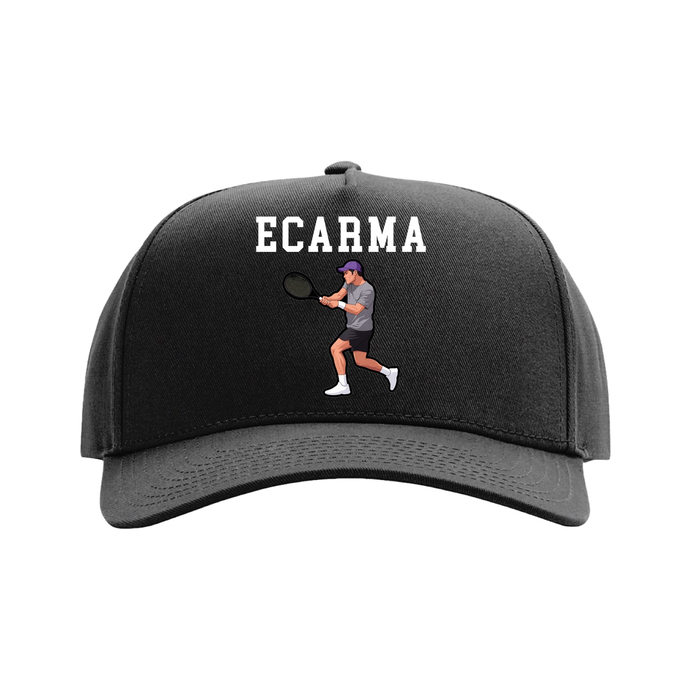 Full Fabric Five-Panel Champ Cap — Shirsey in Black