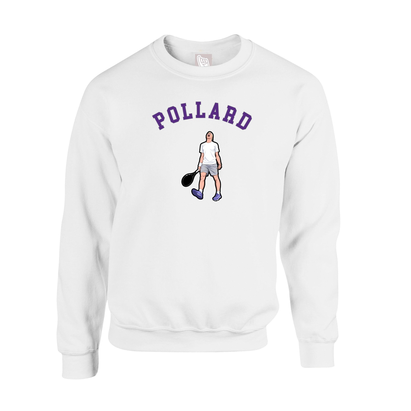Fleece Crew — Shirsey Arch in White