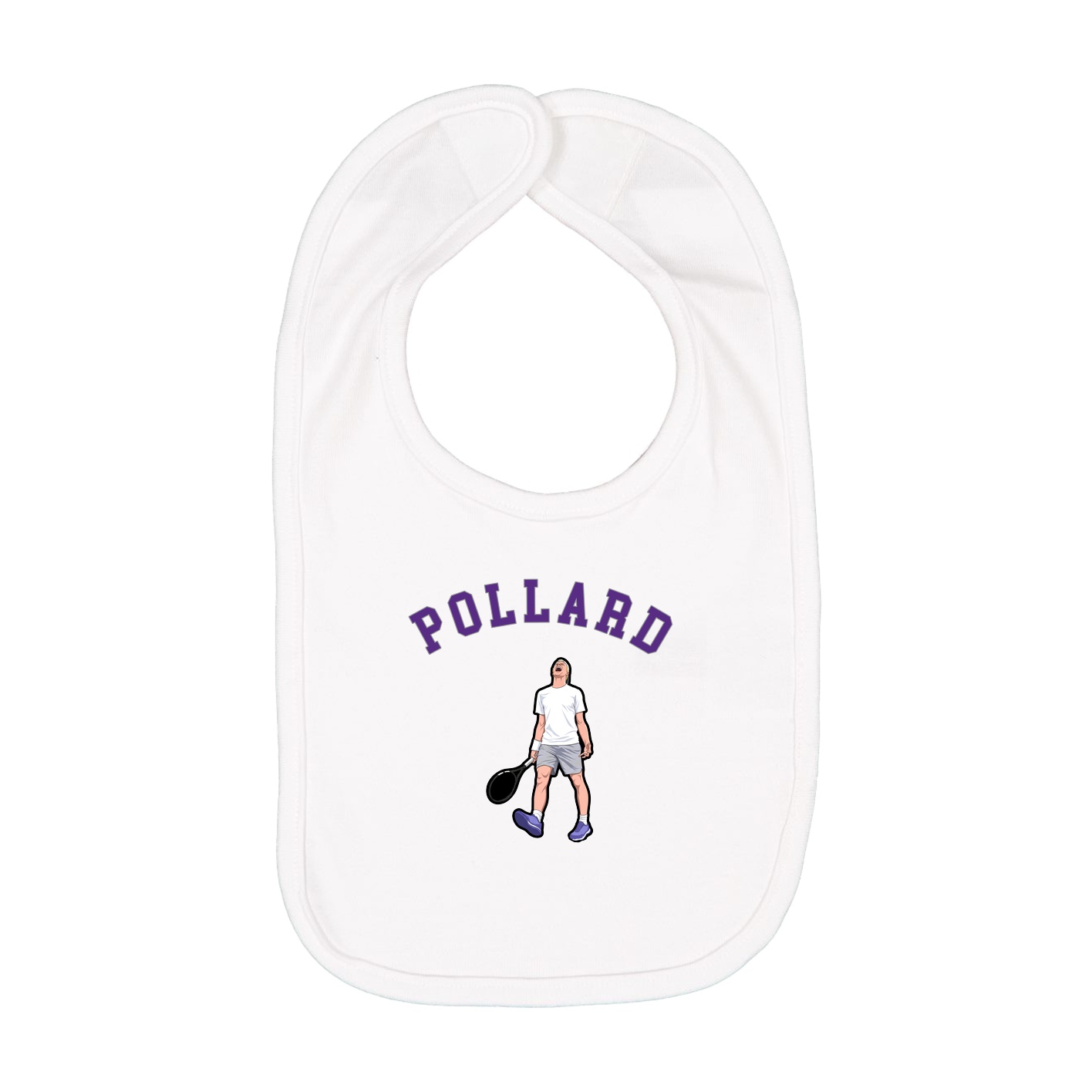 Infant Bib — Shirsey Arch in White