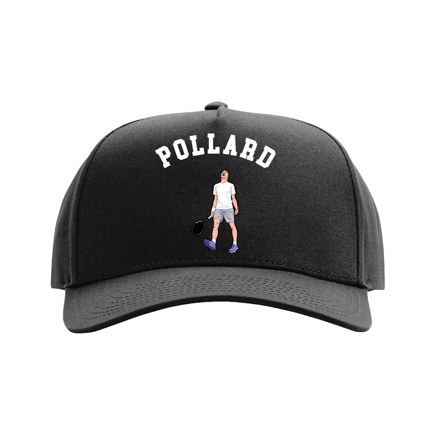 Full Fabric Five-Panel Champ Cap — Shirsey Arch in Black