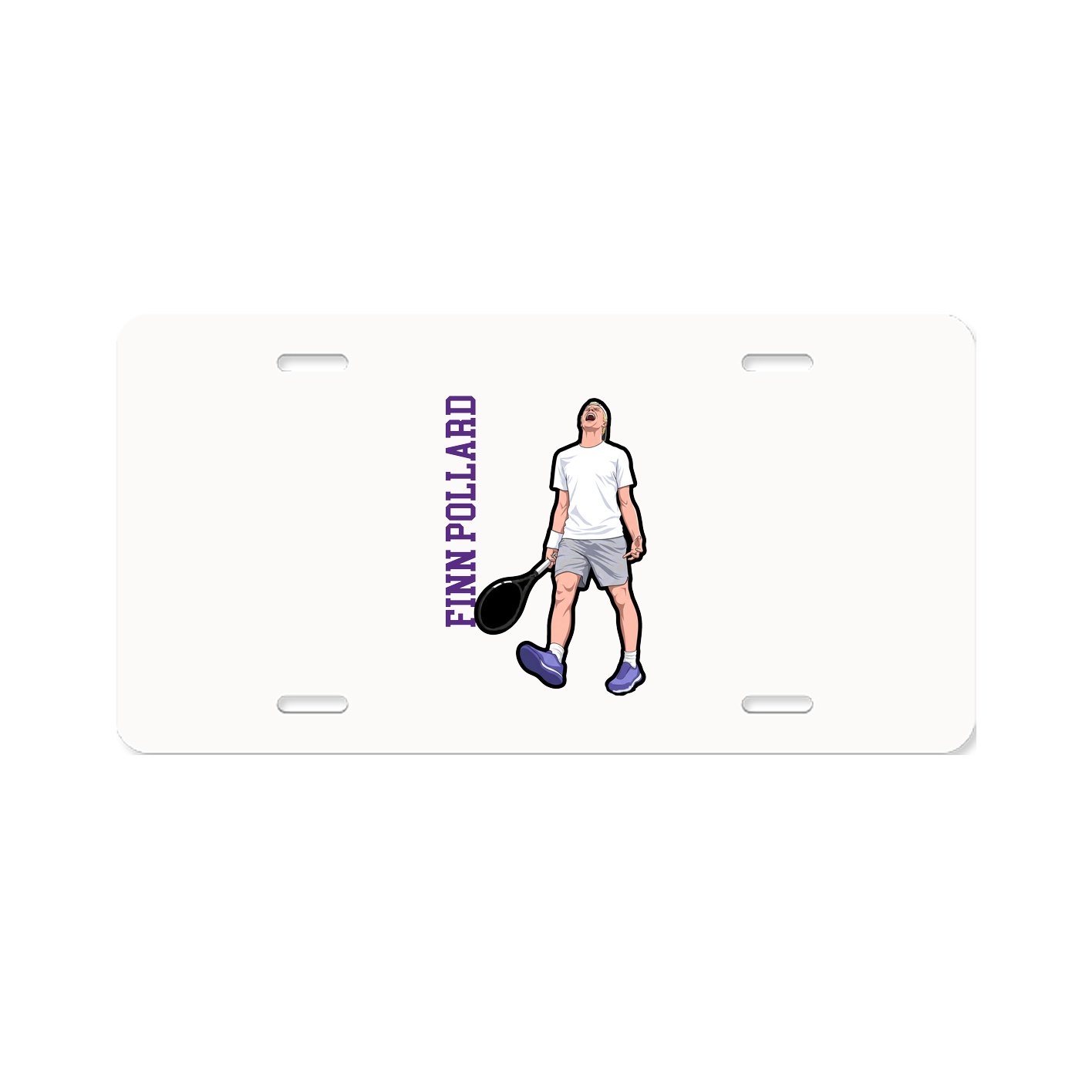 License Plate — Name Vertical in Classic