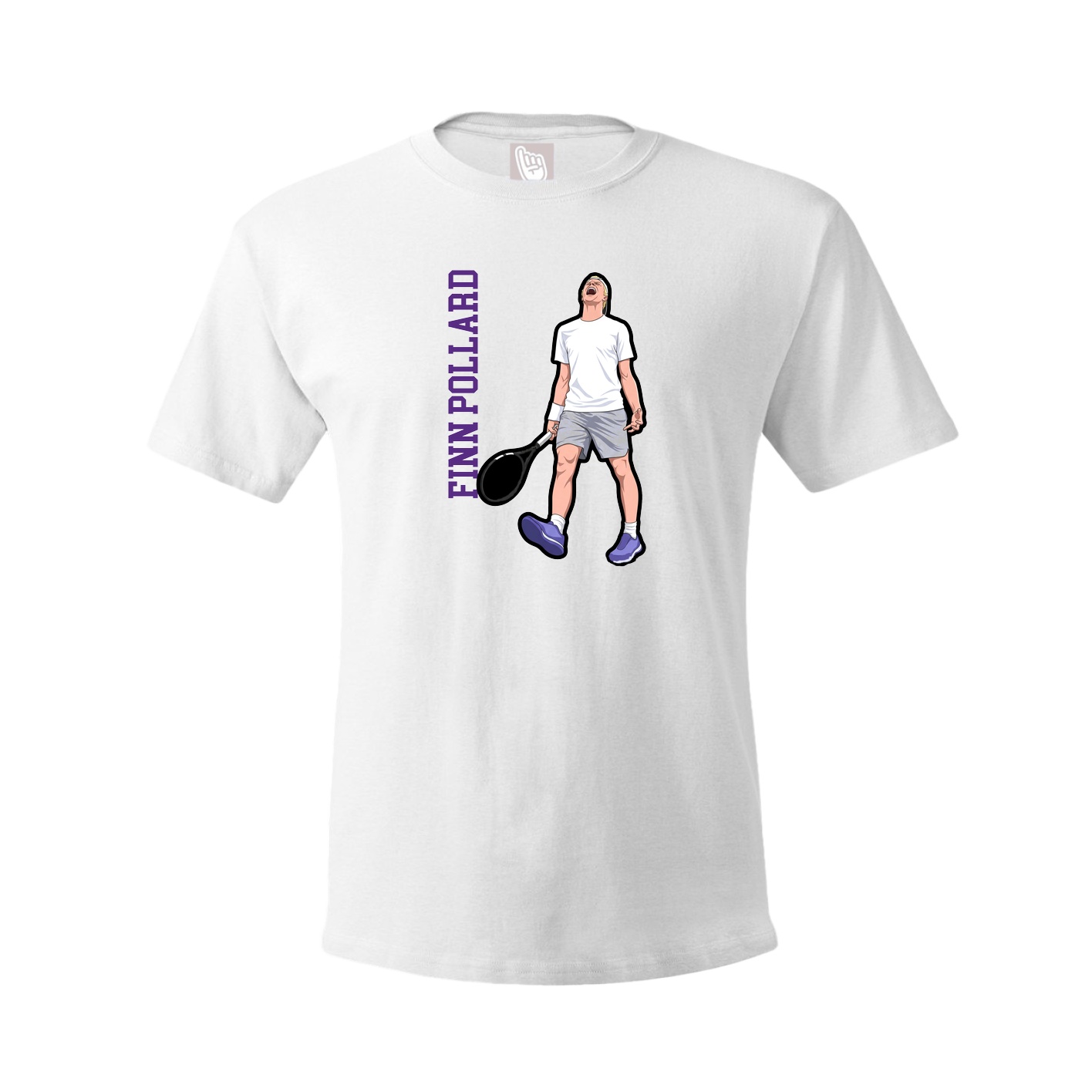 Tee — Name Vertical in White
