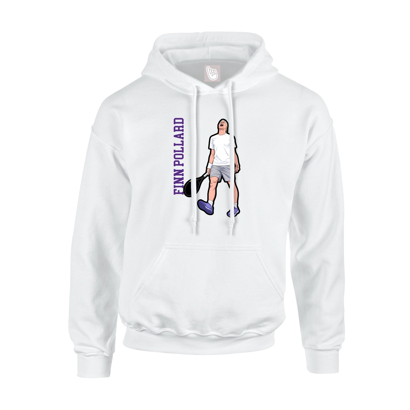 Youth Hoodie — Name Vertical in White