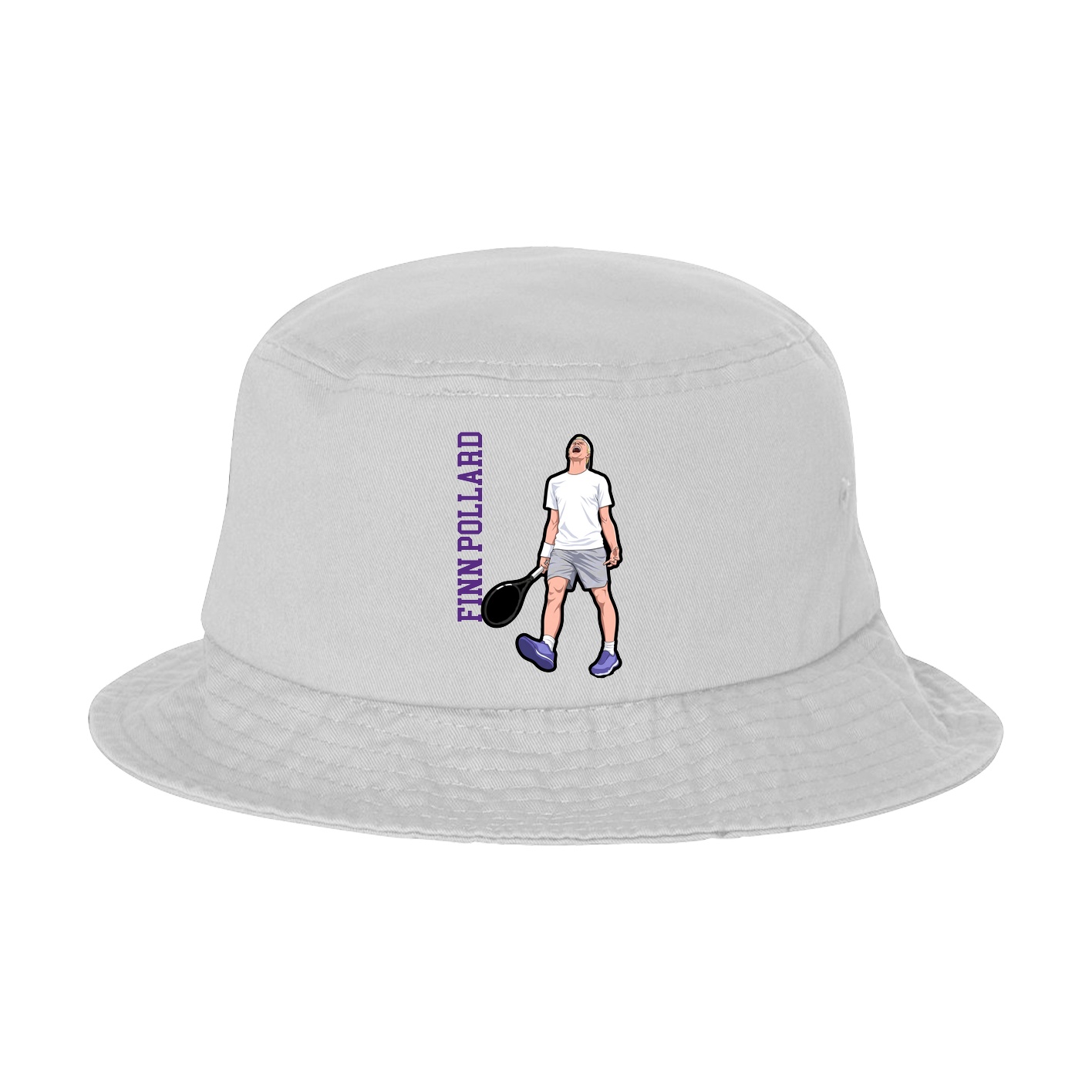 Bucket Cap — Name Vertical in White