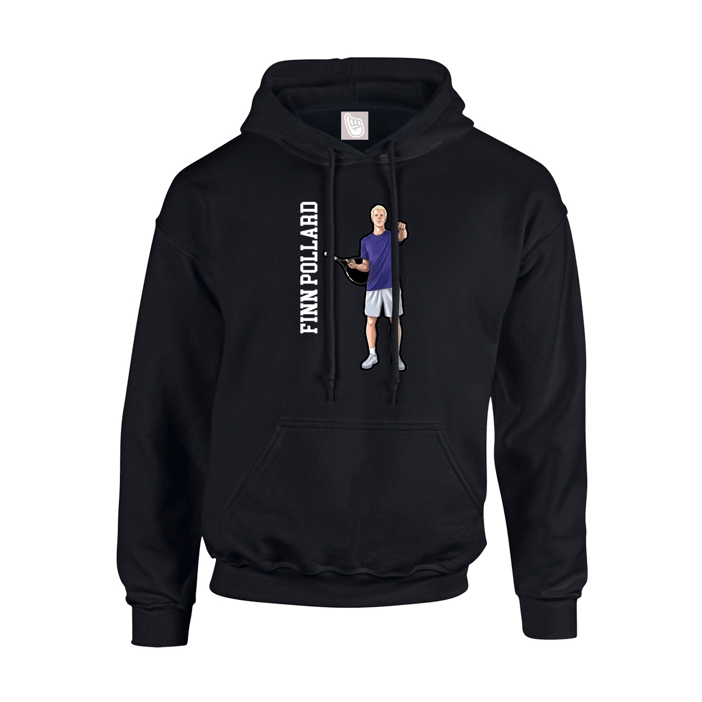 Hoodie — Name Vertical in Black