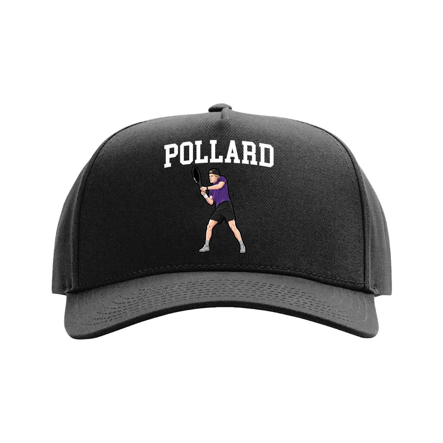 Full Fabric Five-Panel Champ Cap — Shirsey in Black