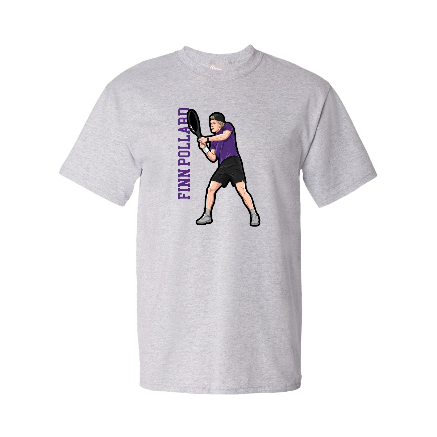 Tee — Name Vertical in Grey