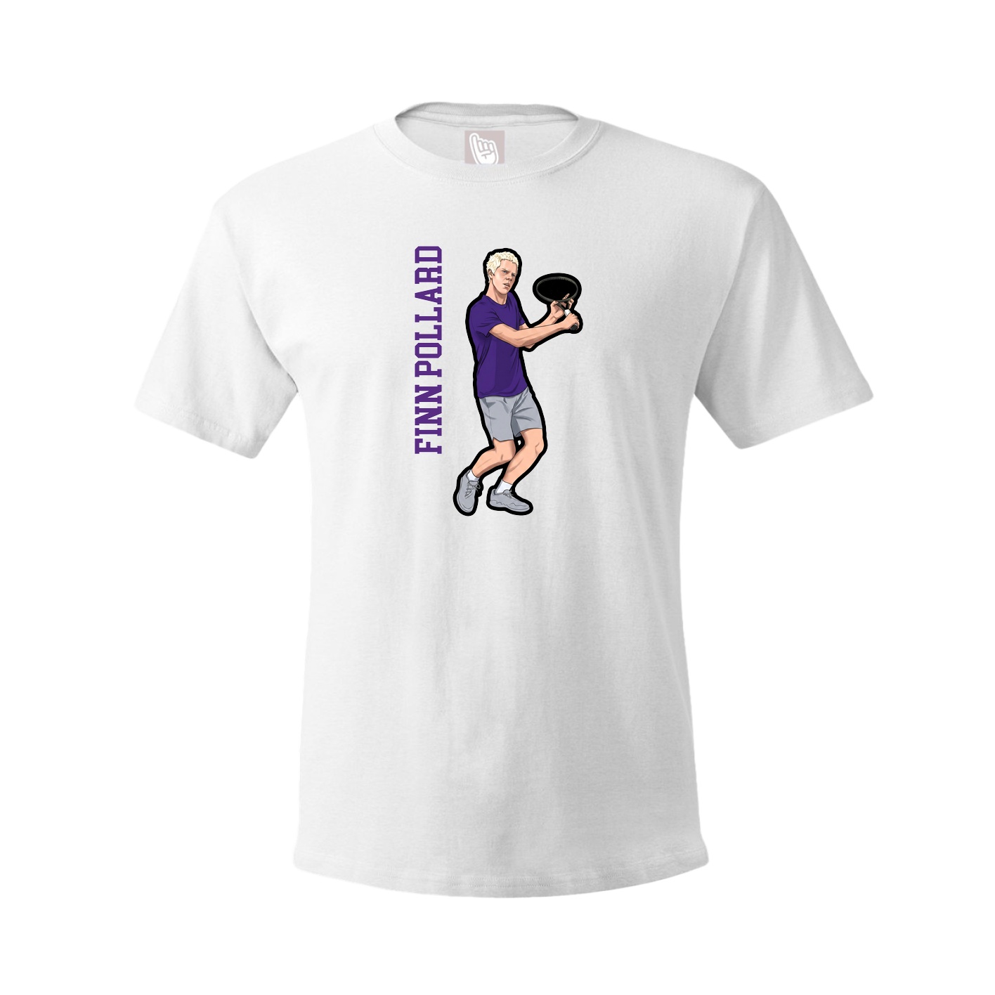 Tee — Name Vertical in White