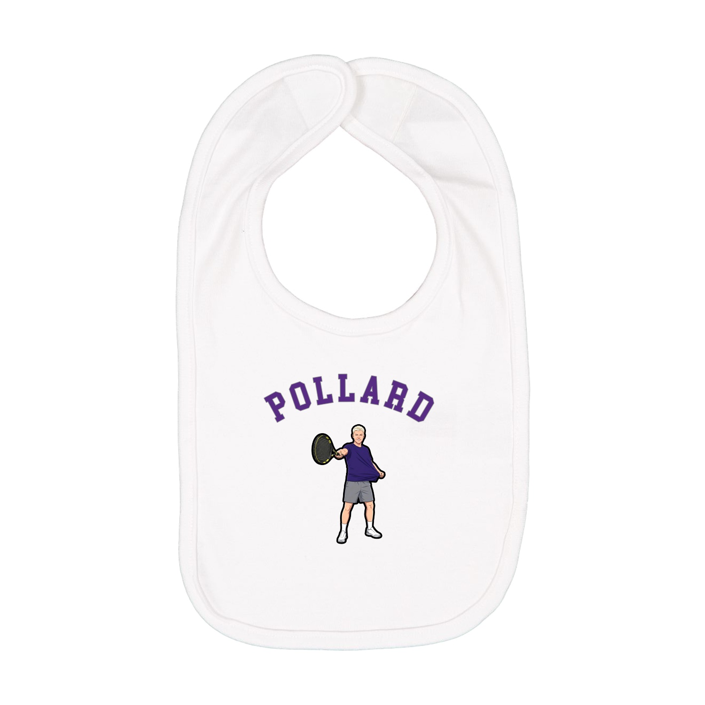 Infant Bib — Shirsey Arch in White