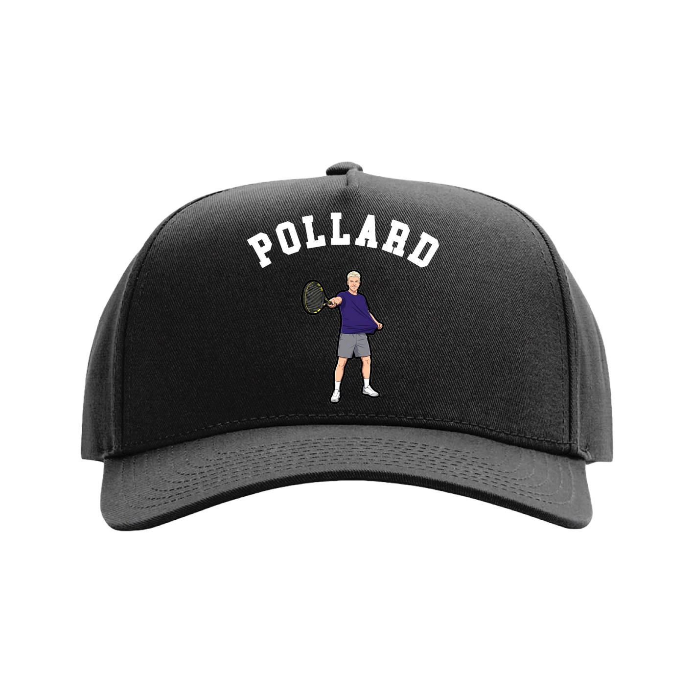 Full Fabric Five-Panel Champ Cap — Shirsey Arch in Black