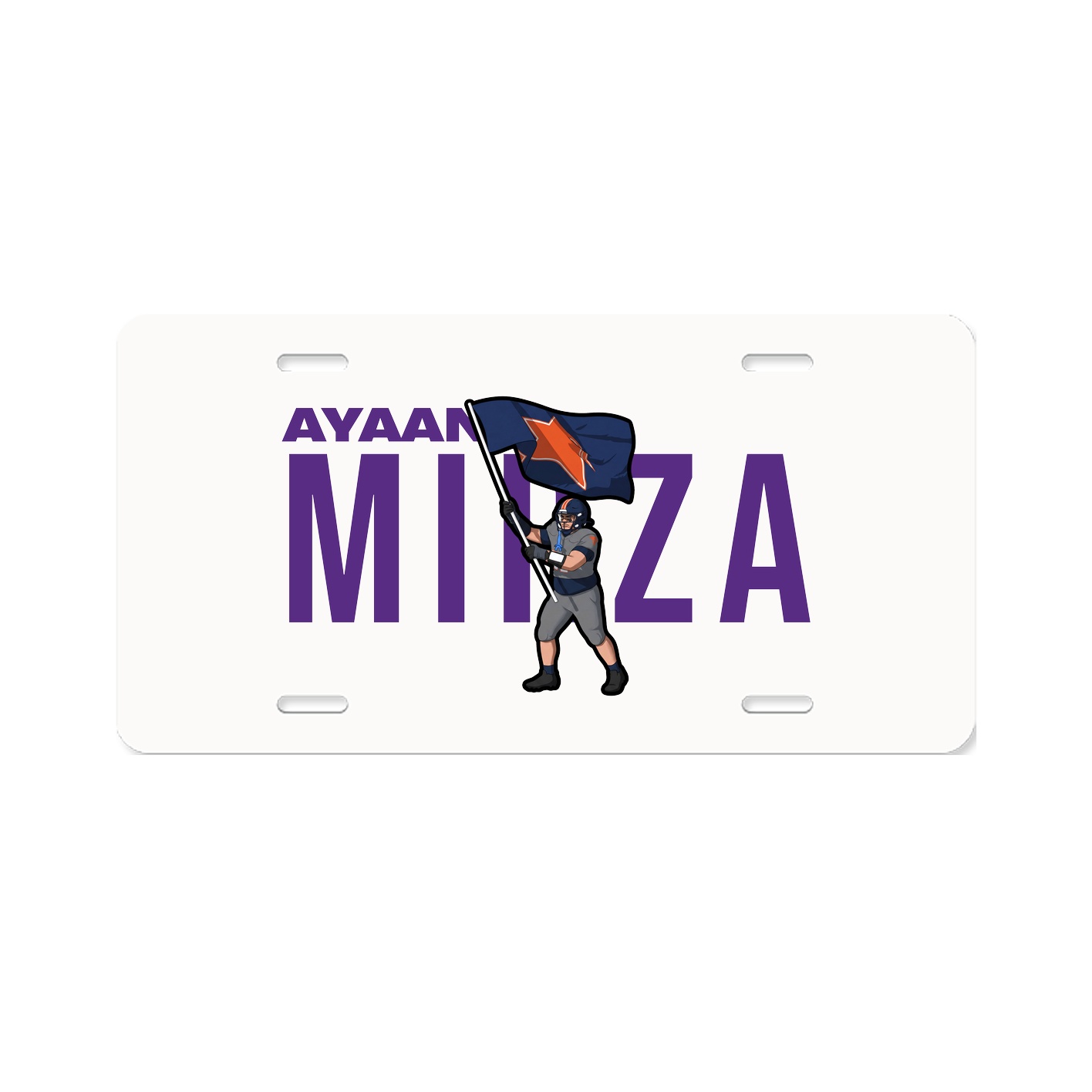 License Plate — Player Name in Classic