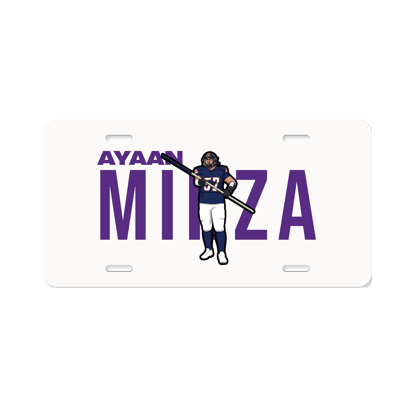 License Plate — Player Name in Classic