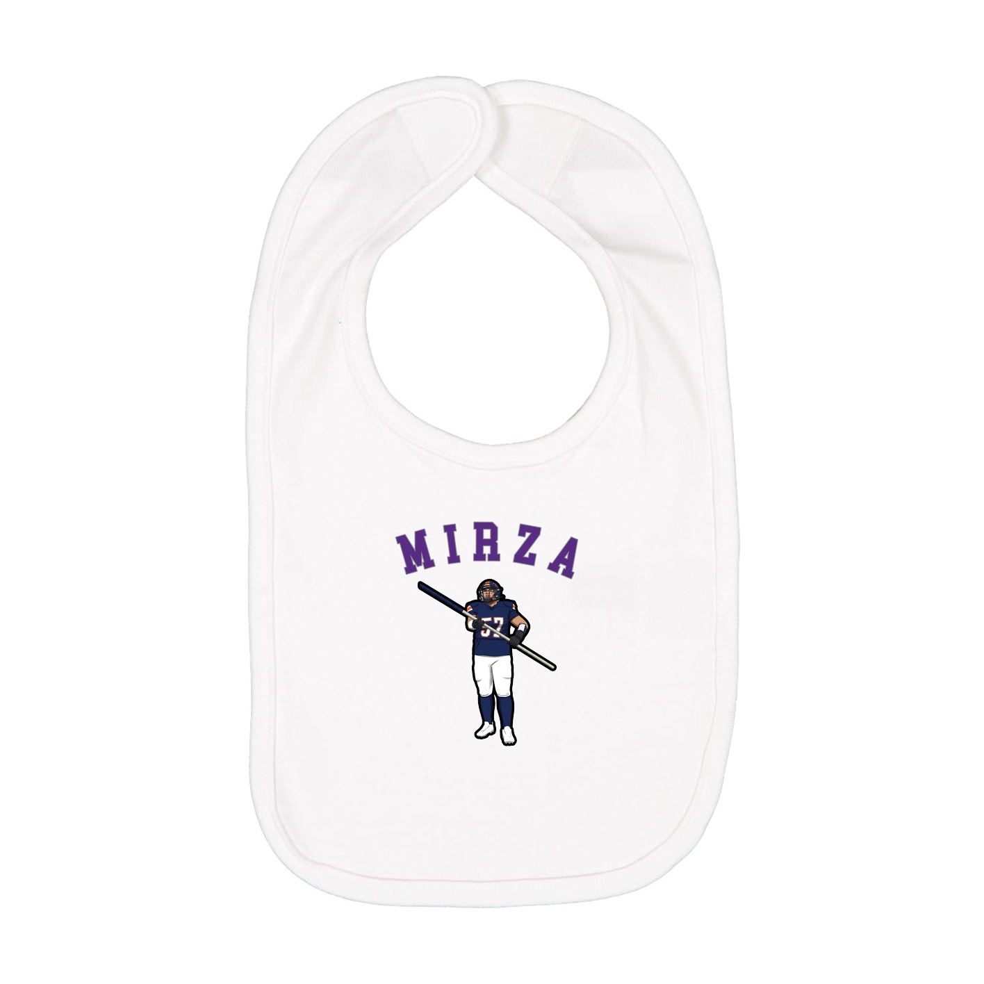 Infant Bib — Shirsey Arch in White