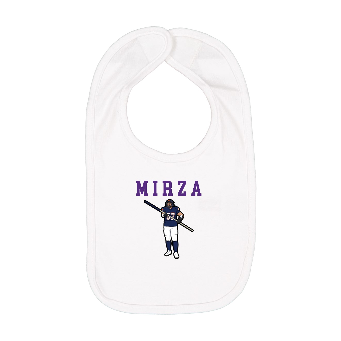 Infant Bib — Shirsey in White