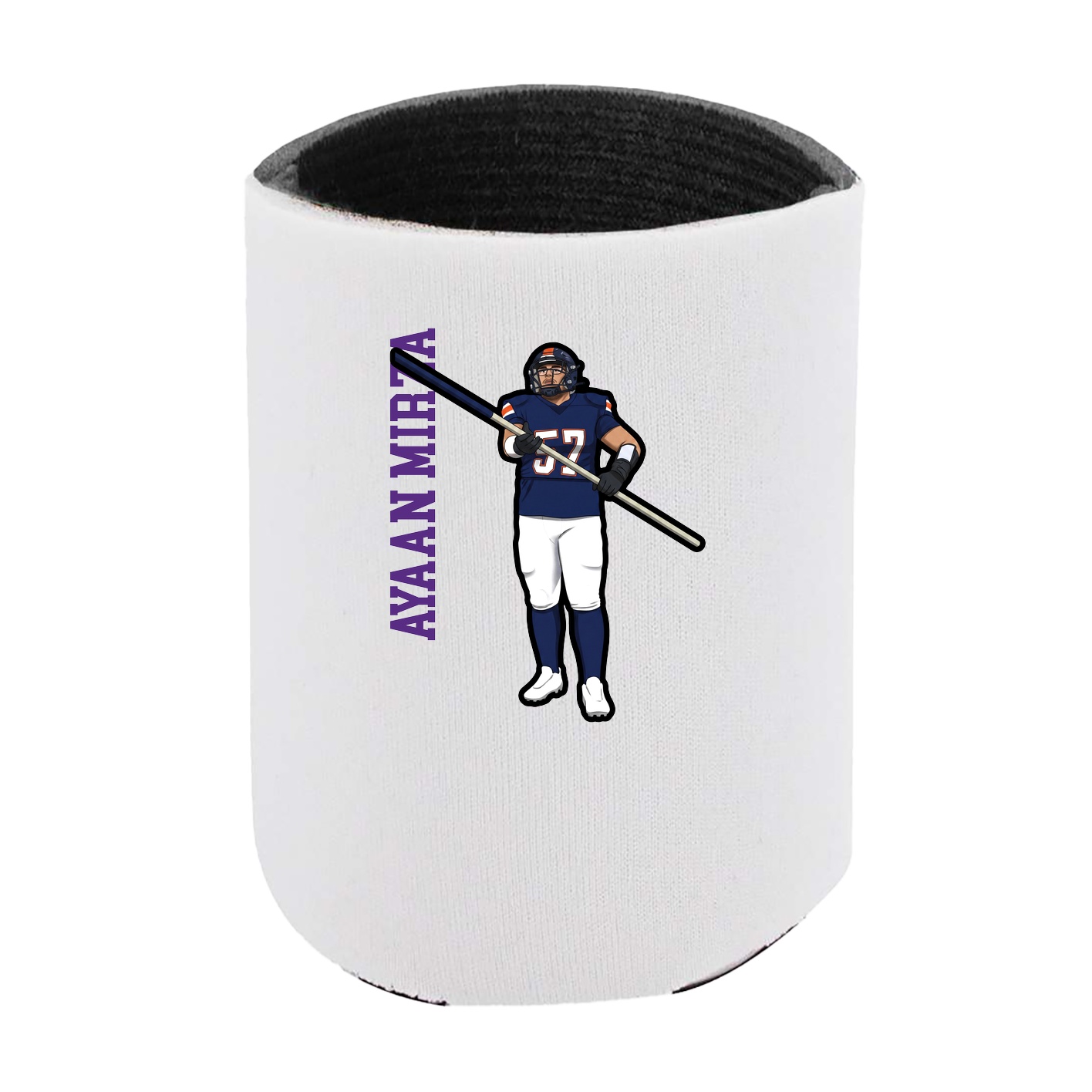 Can Holder — Name Vertical in White