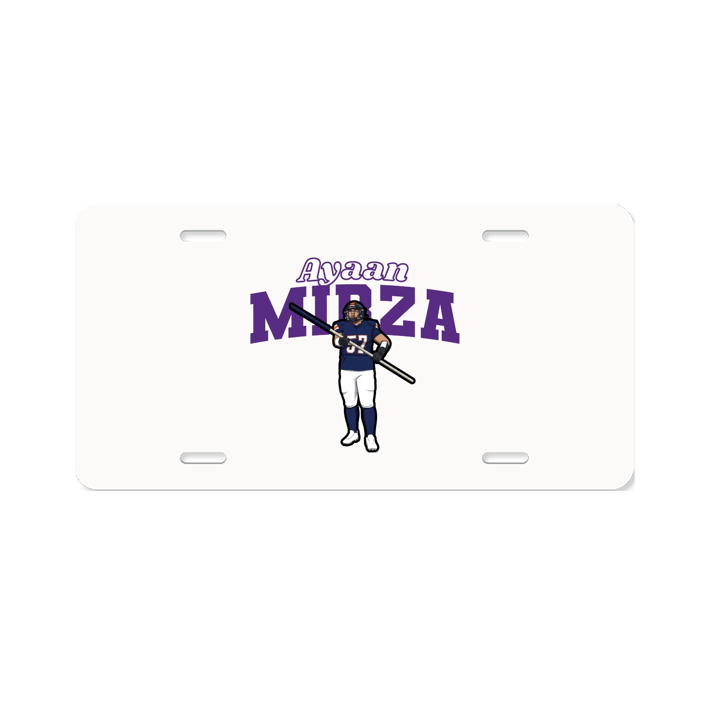 License Plate — Name Arch in Classic