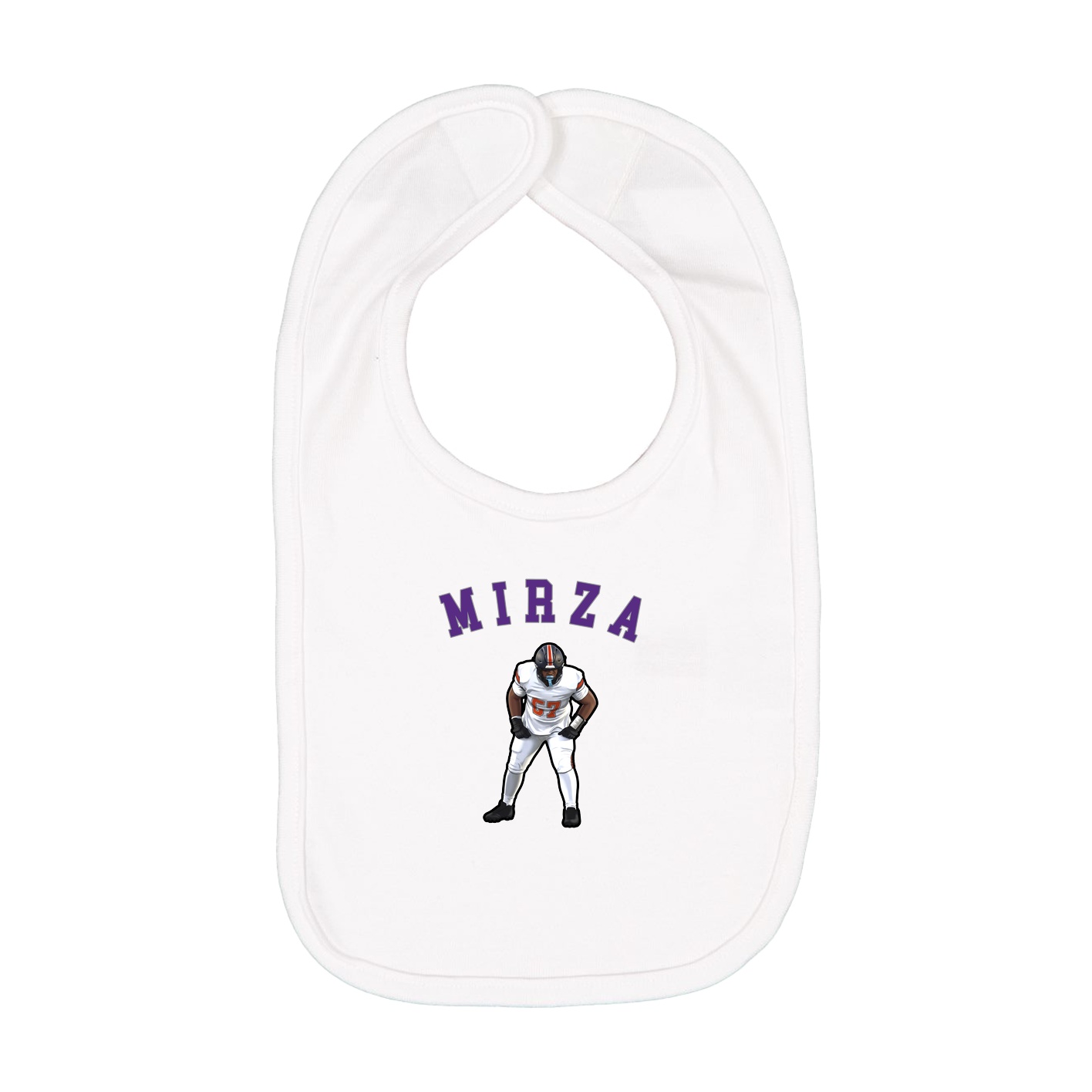 Infant Bib — Shirsey Arch in White