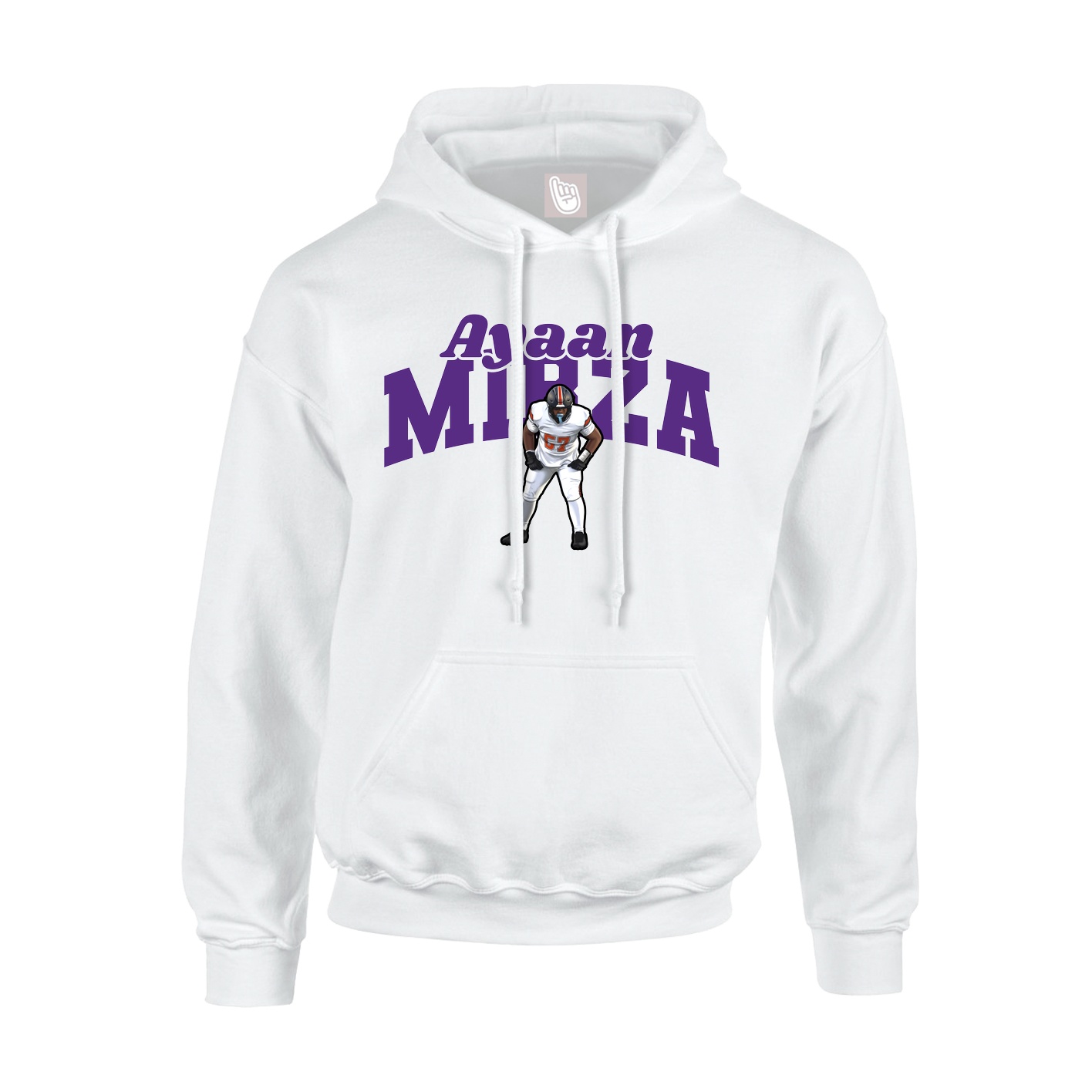 Hoodie — Signature Arch in White
