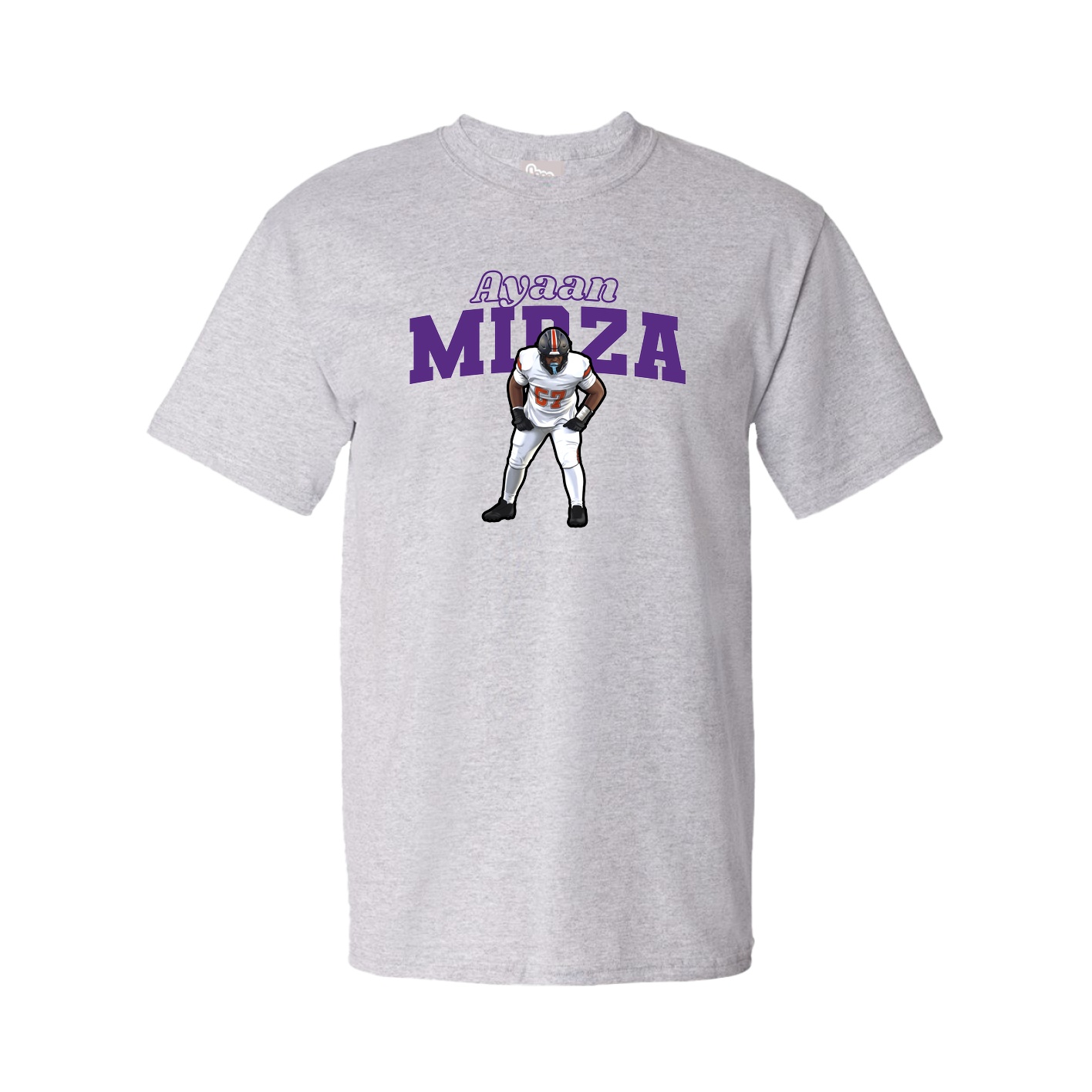 Youth Tee — Name Arch in Grey