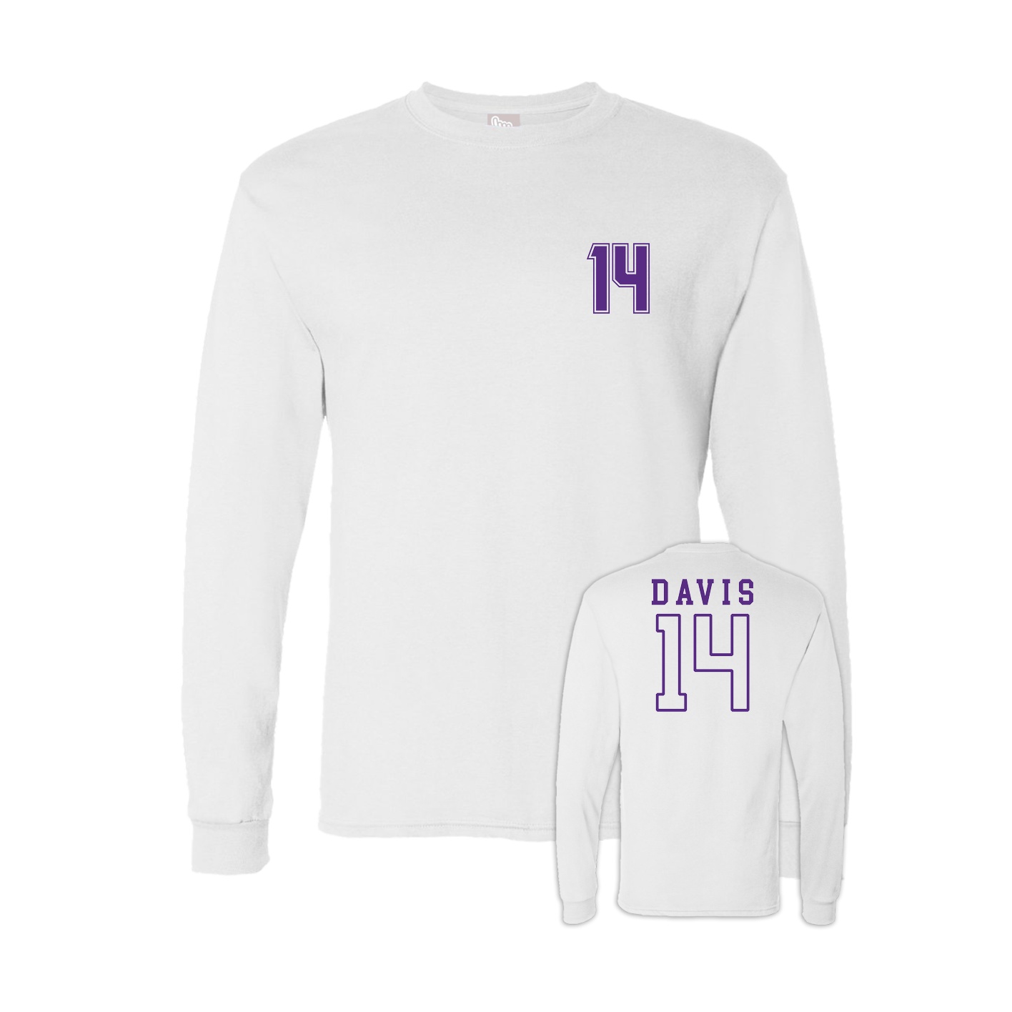 Long Sleeve Tee — Chest Back in White