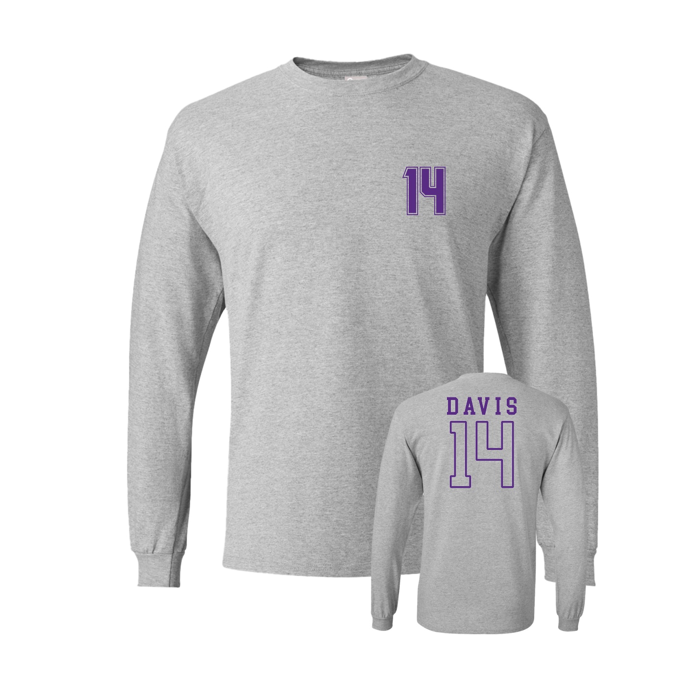 Long Sleeve Tee — Chest Back in Grey