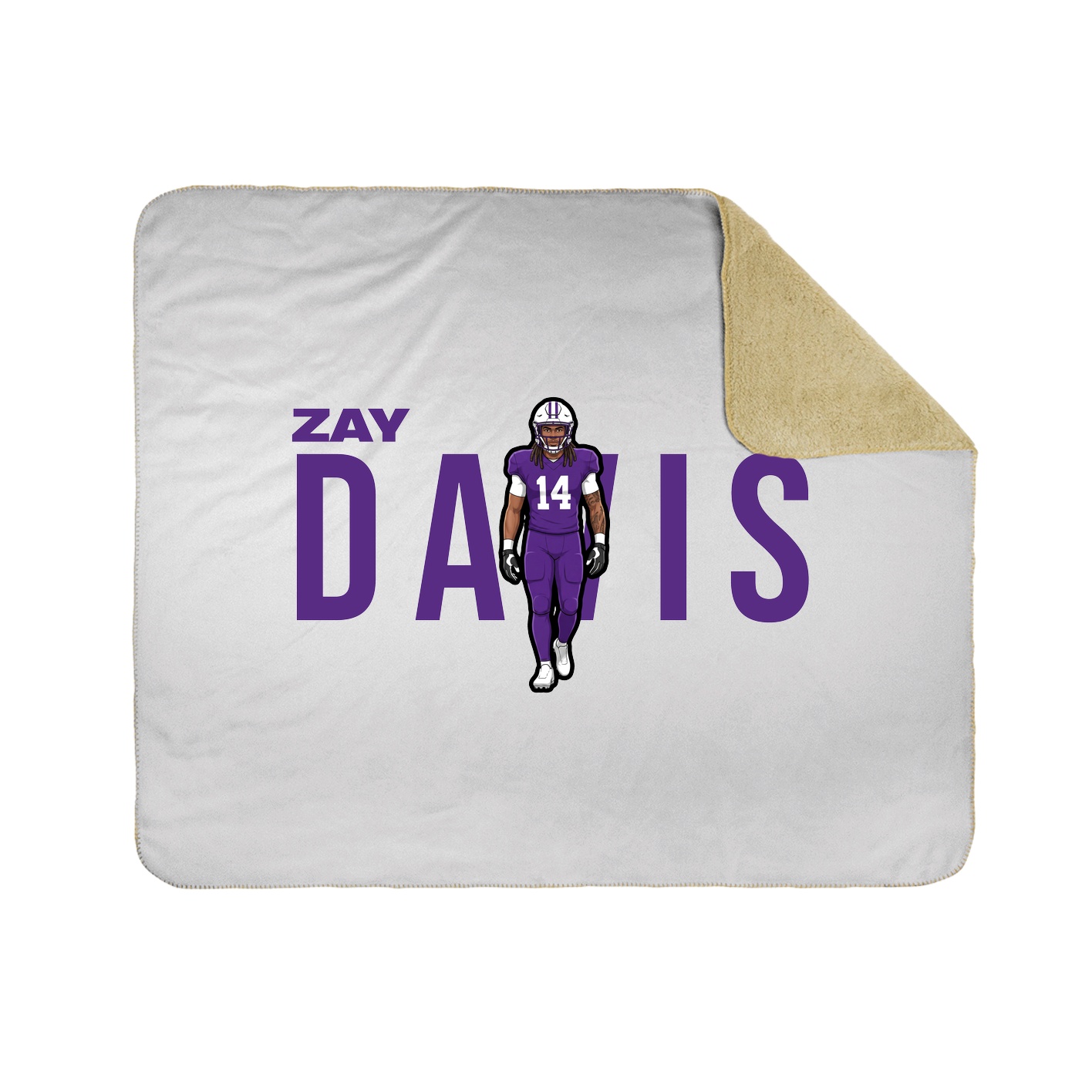 Throw Blanket — Player Name in White