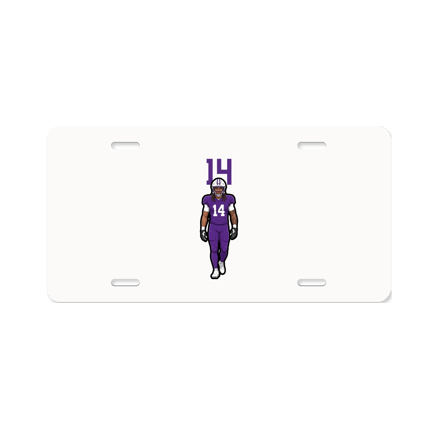 License Plate — Number Top in Classic