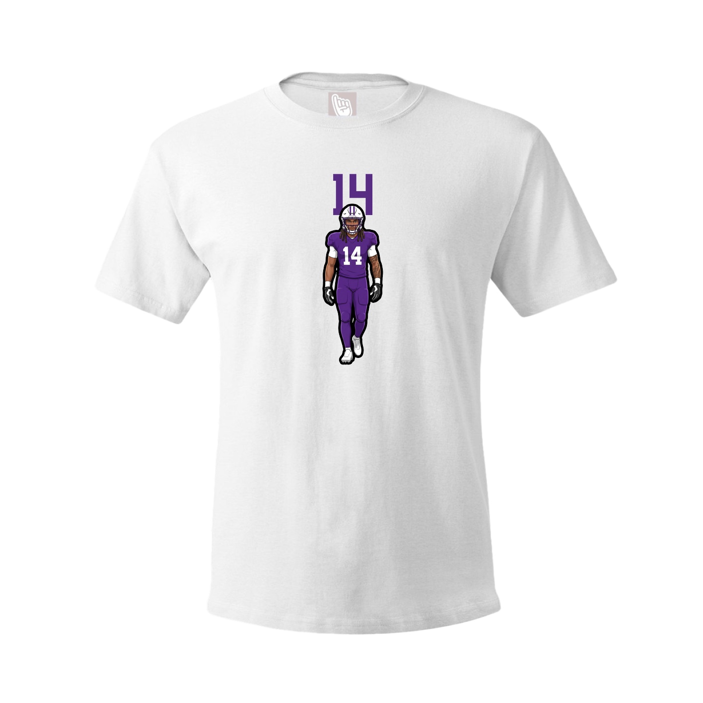 Youth Tee — Number Top in White