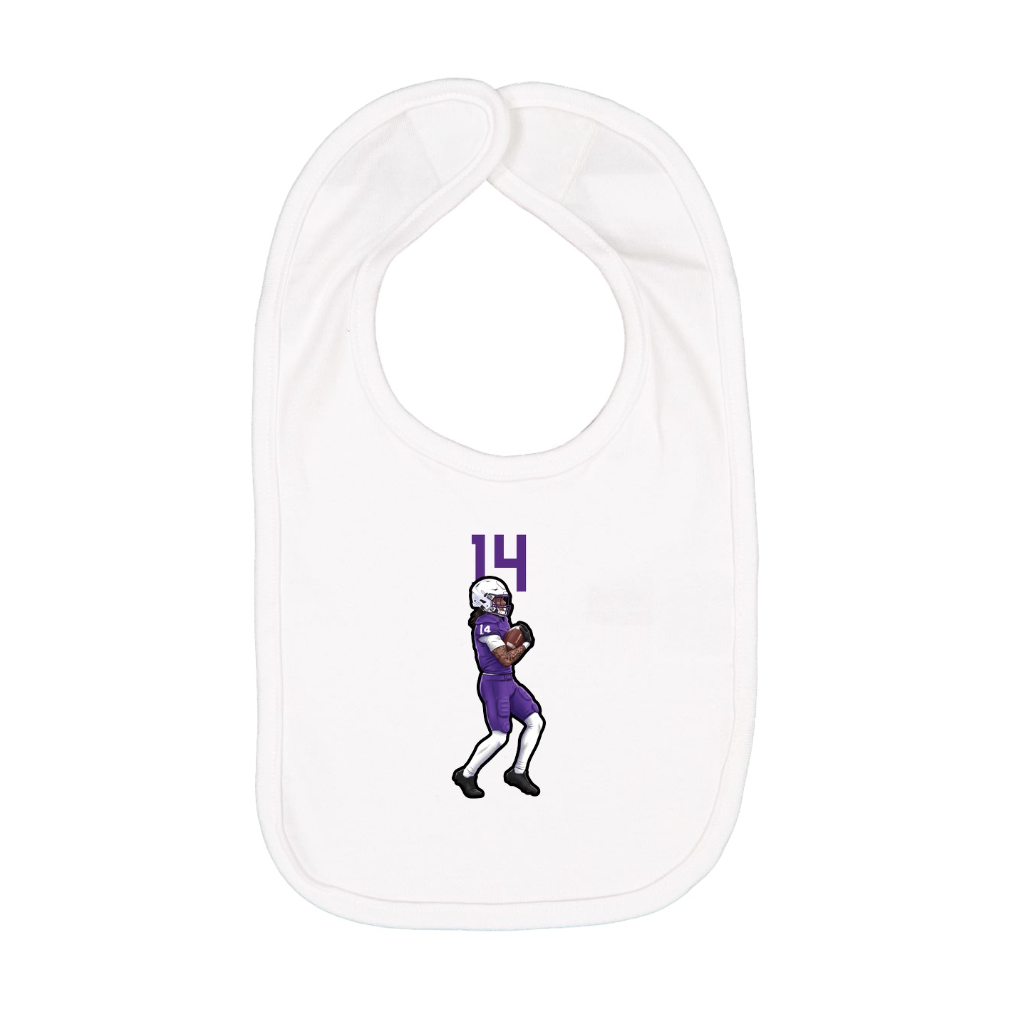 Infant Bib — Number Top in White