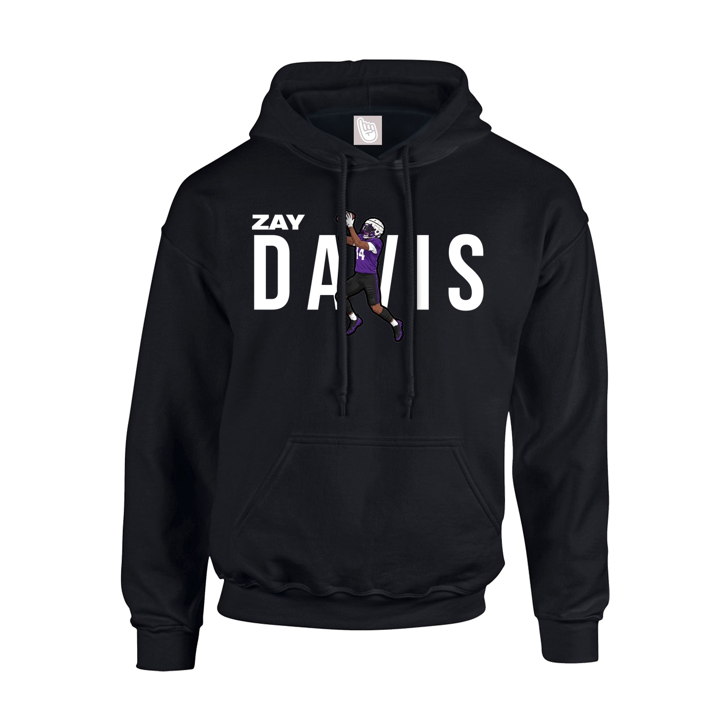 Hoodie — Player Name in Black