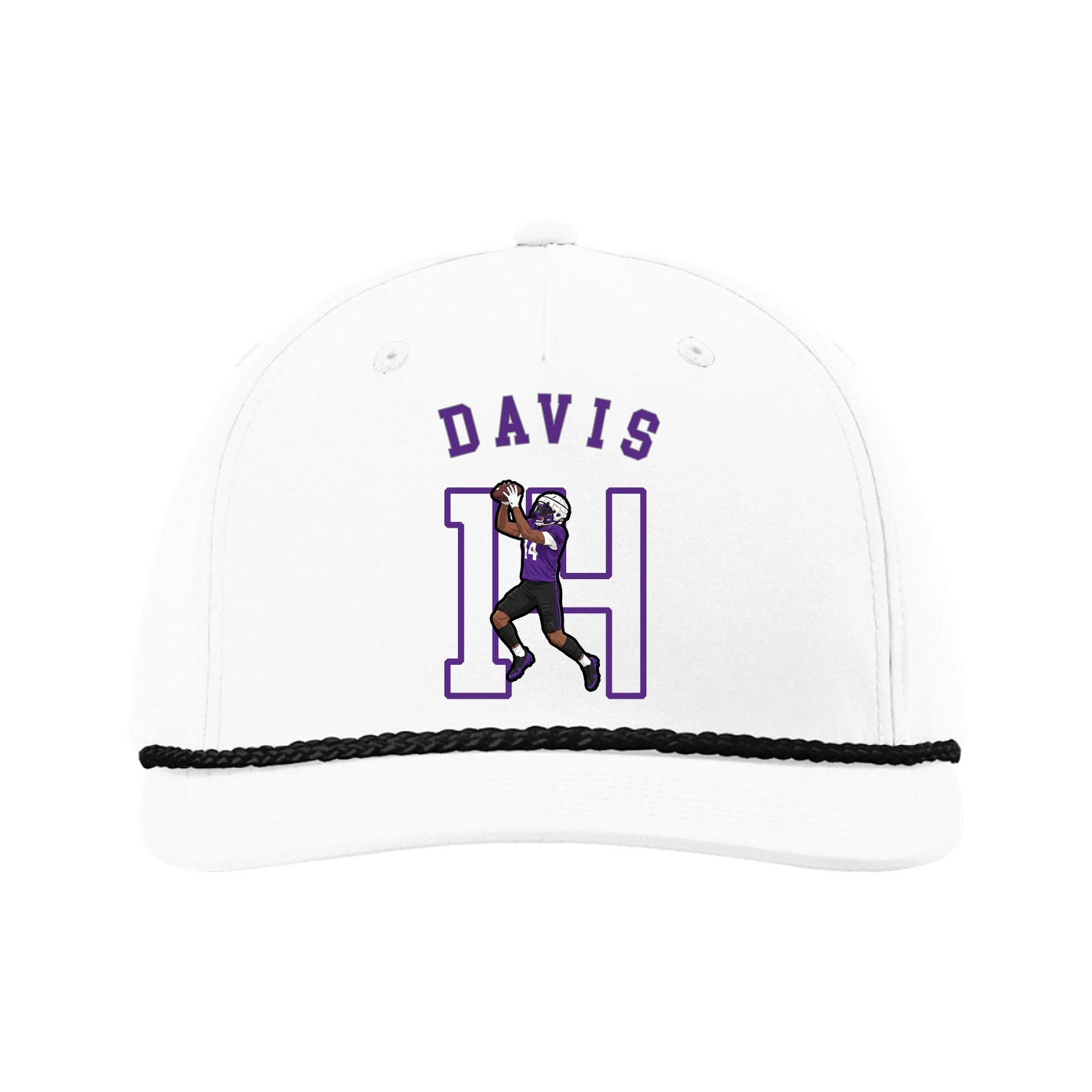 Five-Panel Classic Rope Cap — Shirsey Arch in White