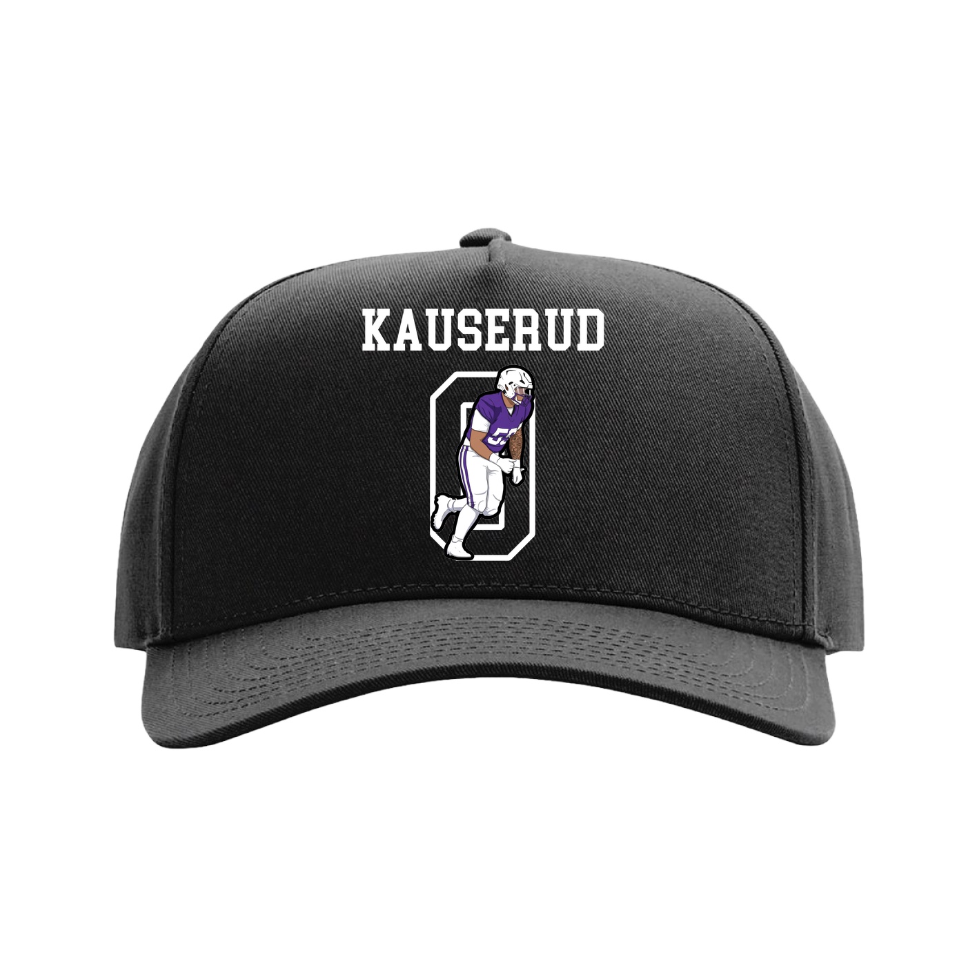 Full Fabric Five-Panel Champ Cap — Shirsey in Black
