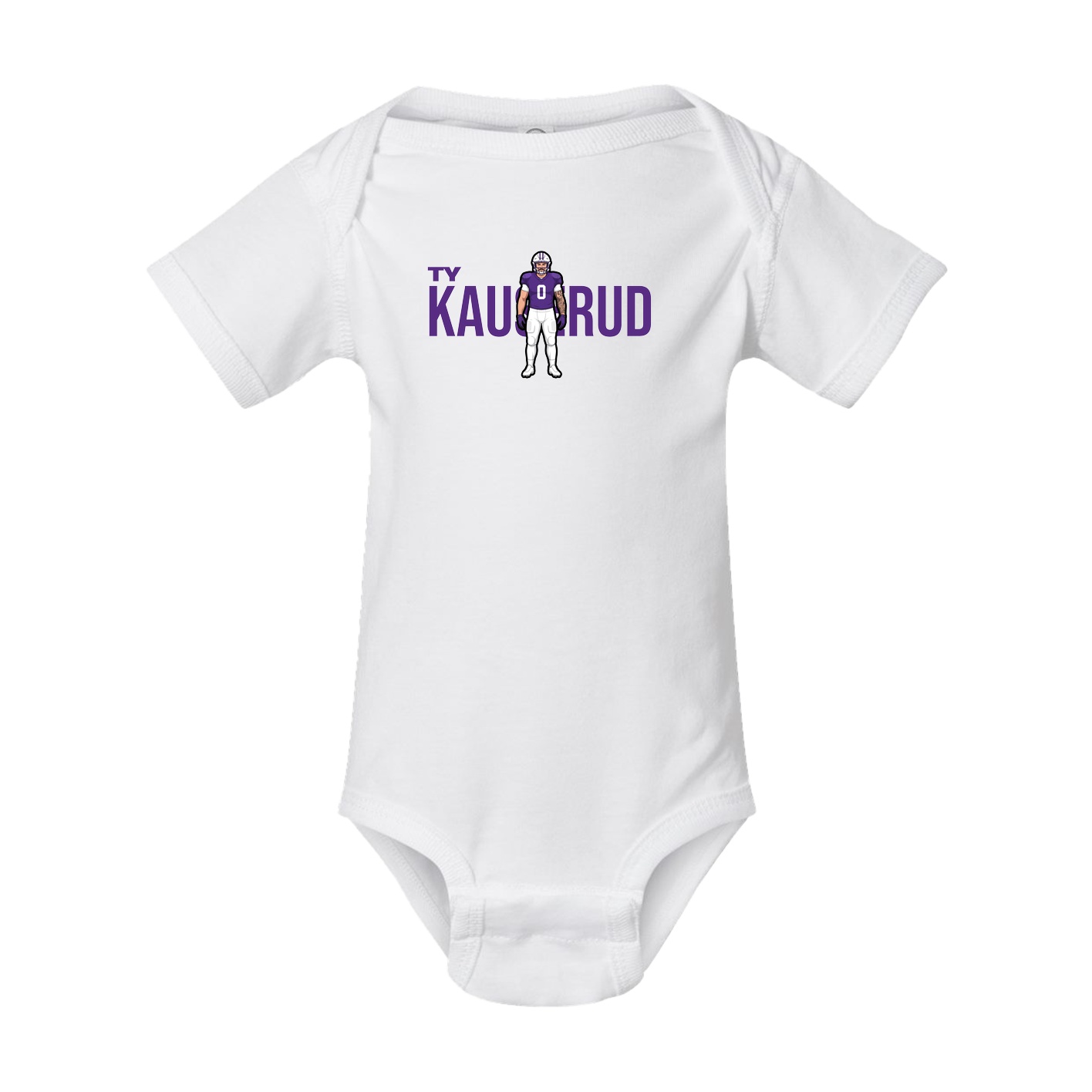 Baby Onesie — Player Name in White