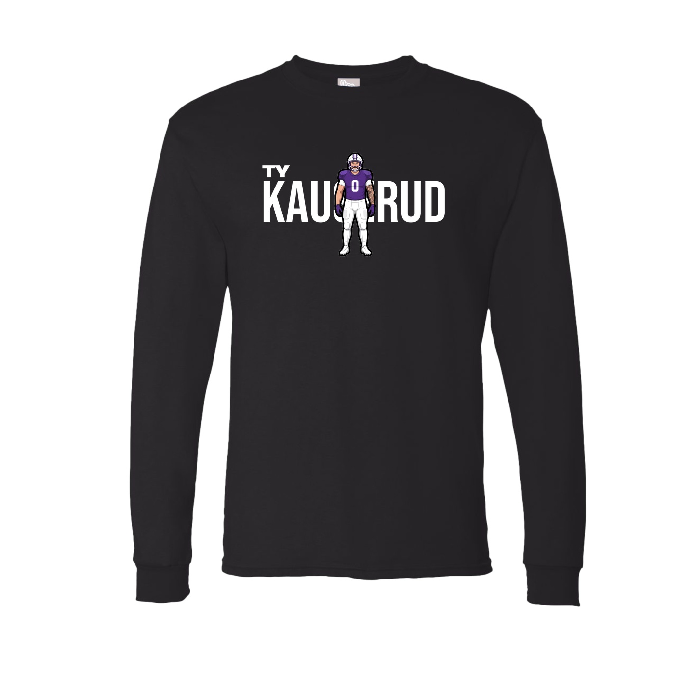Long Sleeve Tee — Player Name in Black