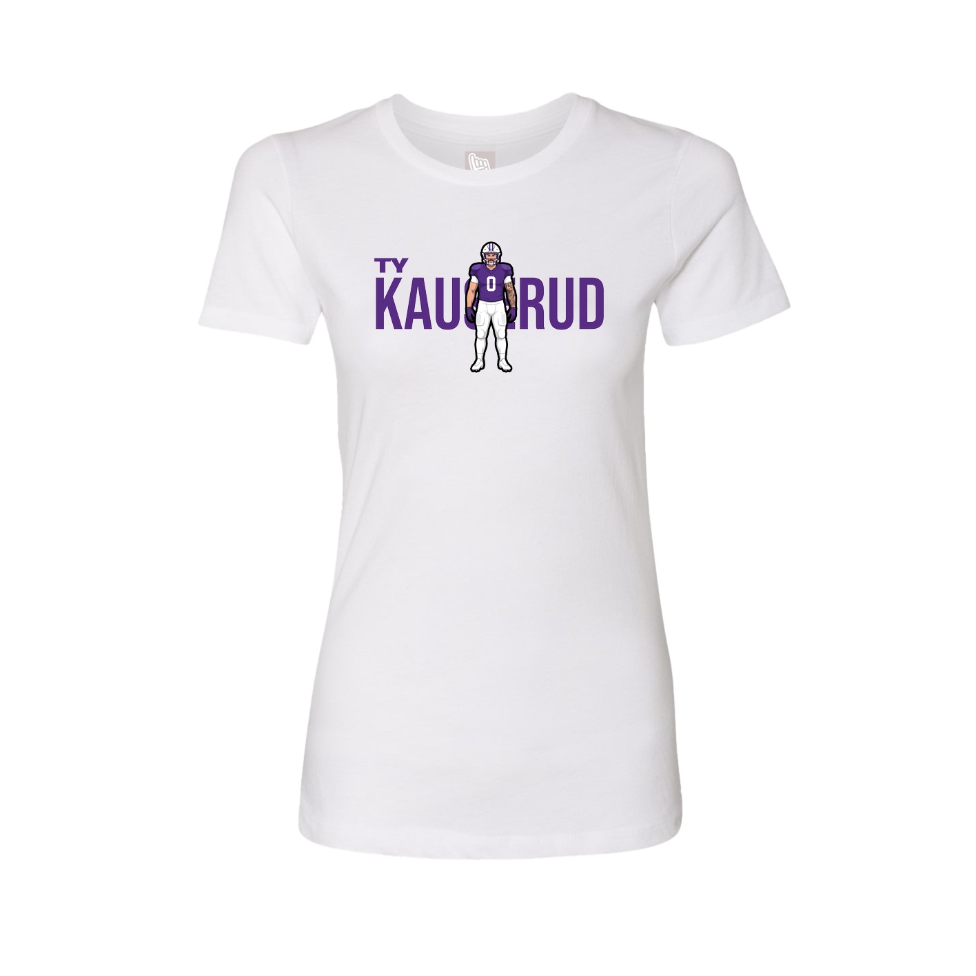 Fitted Women's Tee — Player Name in White