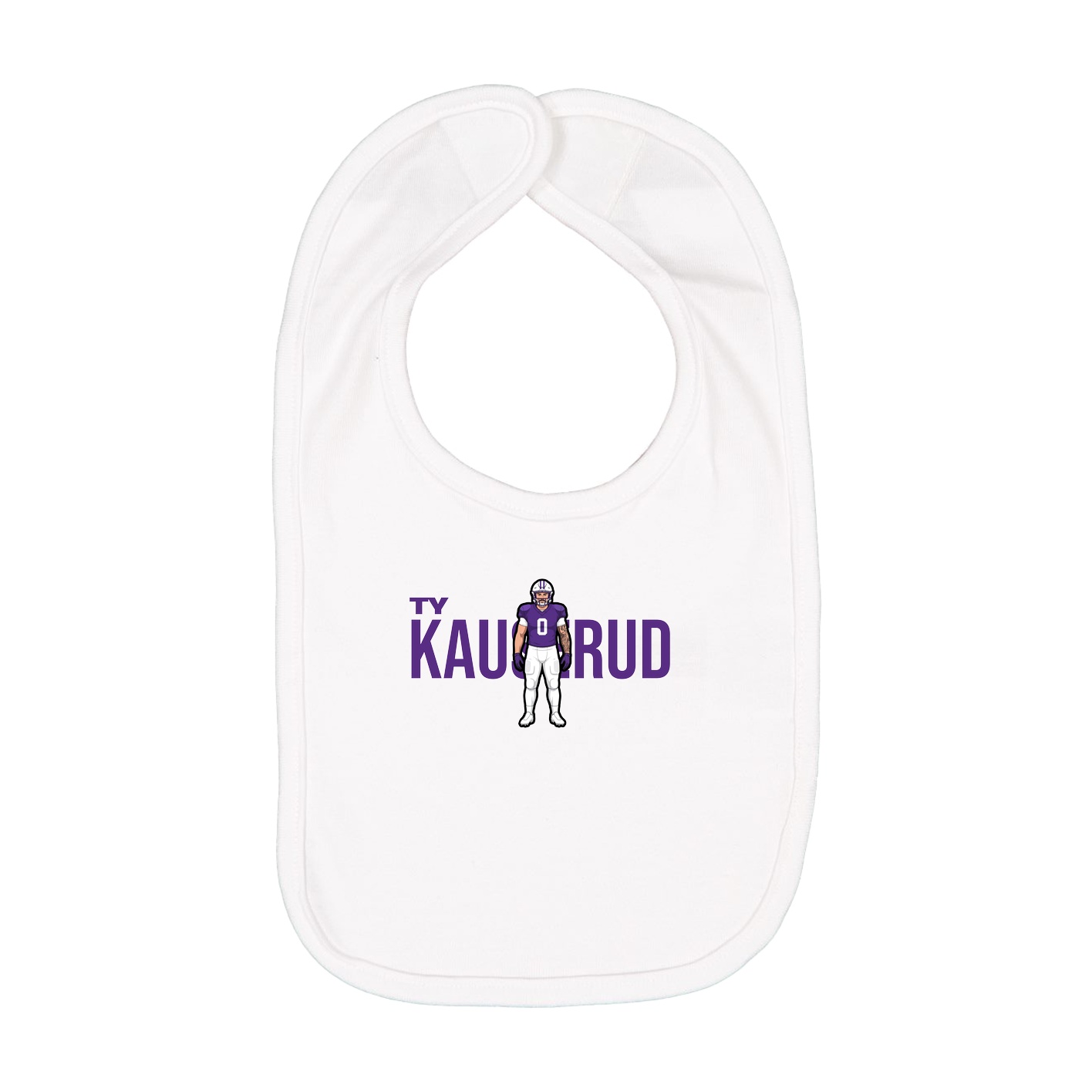 Infant Bib — Player Name in White